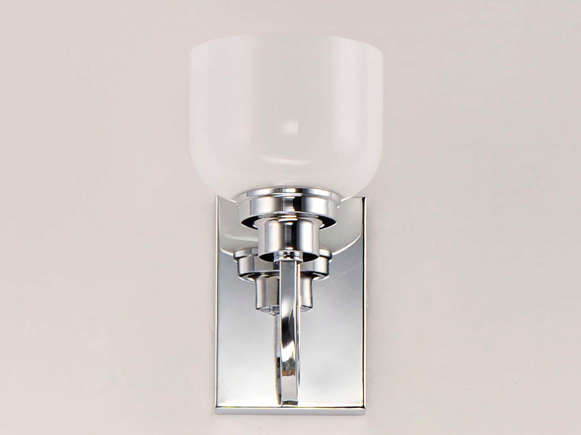 Maxim Lighting Swale 1-Light Polished Chrome Glass Wall Sconce