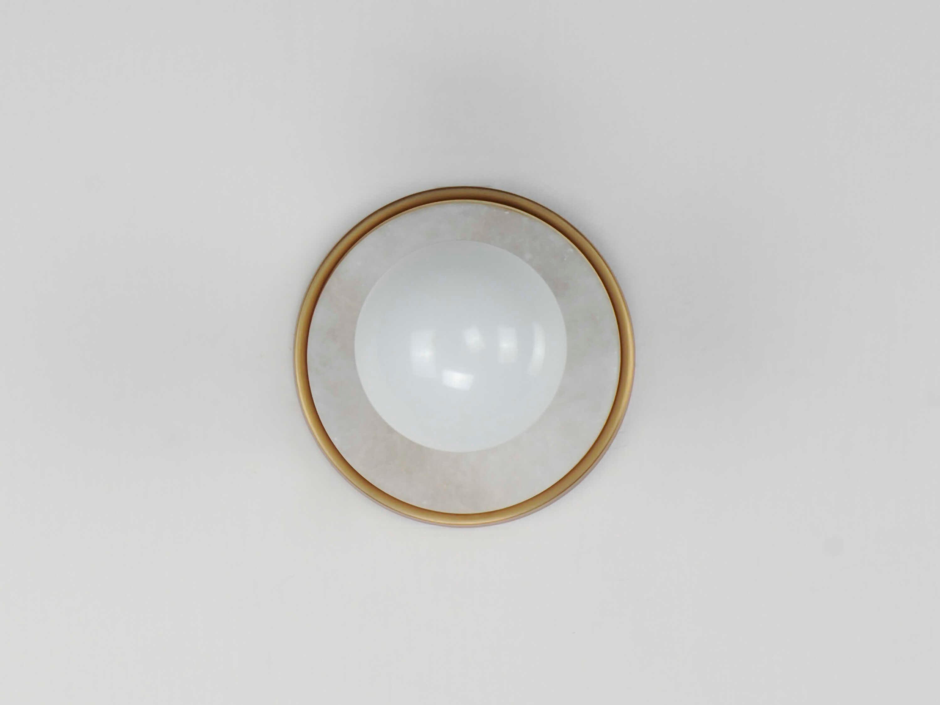 Maxim Lighting Hollywood 1-Light Whit Alabaster Natural Aged Brass Wall Sconce