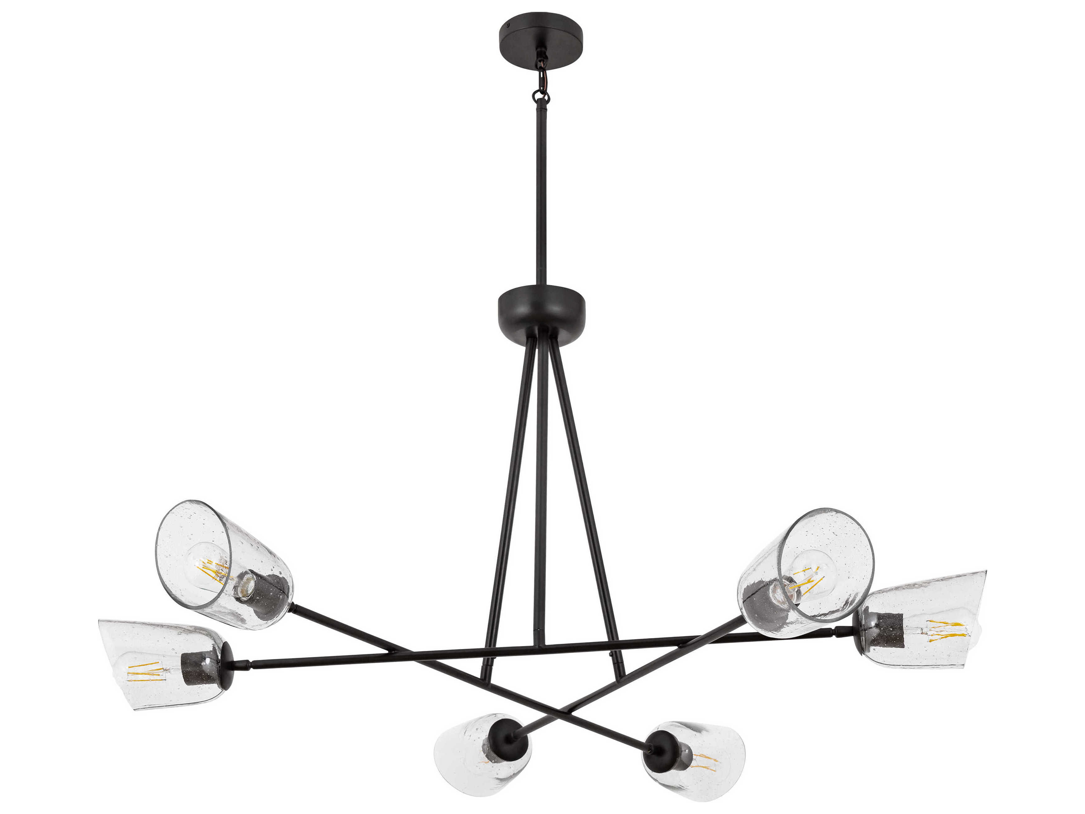 Maxim Lighting Keppe 6-Light Dark Bronze Geometric Chandelier