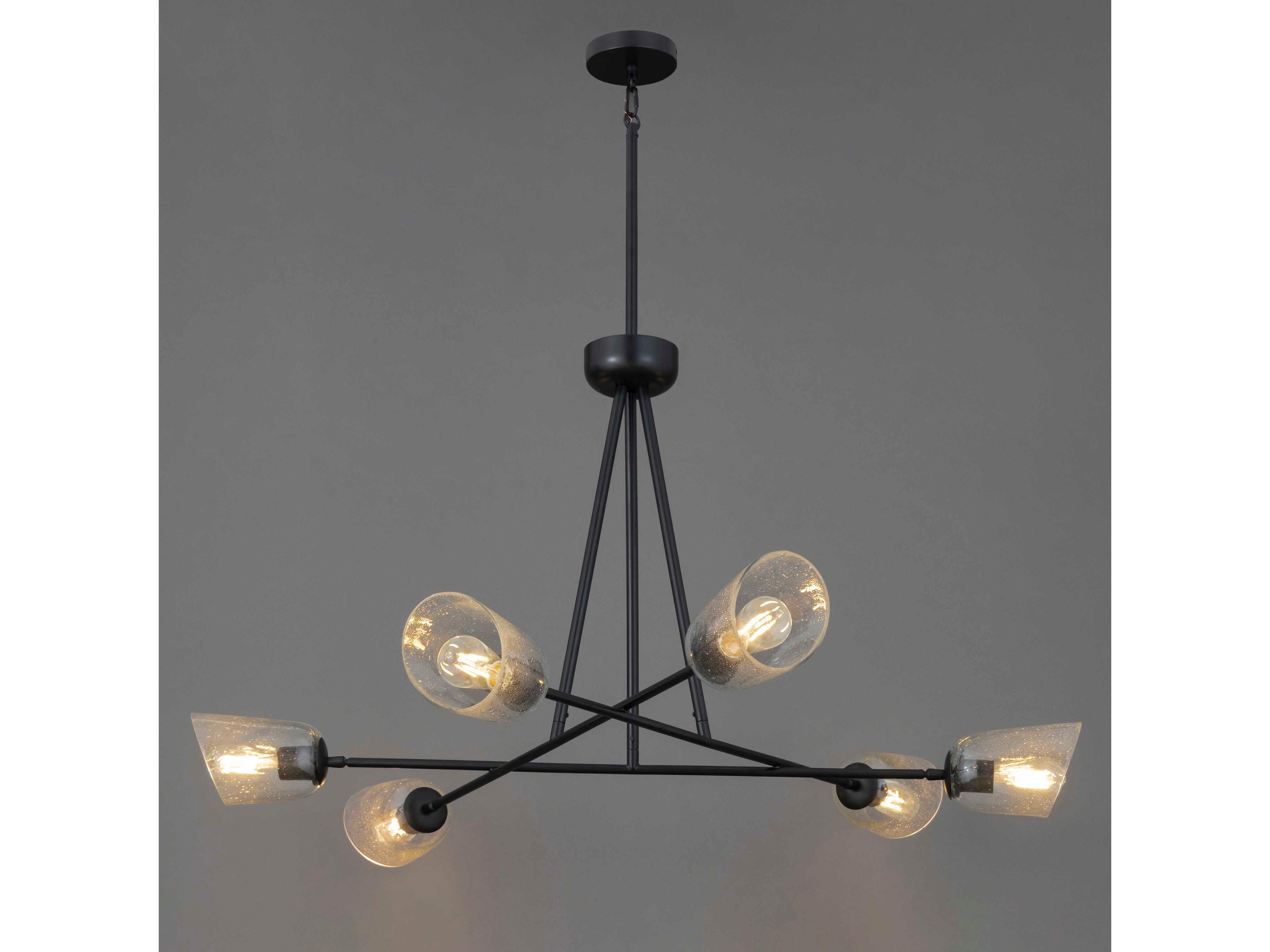 Maxim Lighting Keppe 6-Light Dark Bronze Geometric Chandelier
