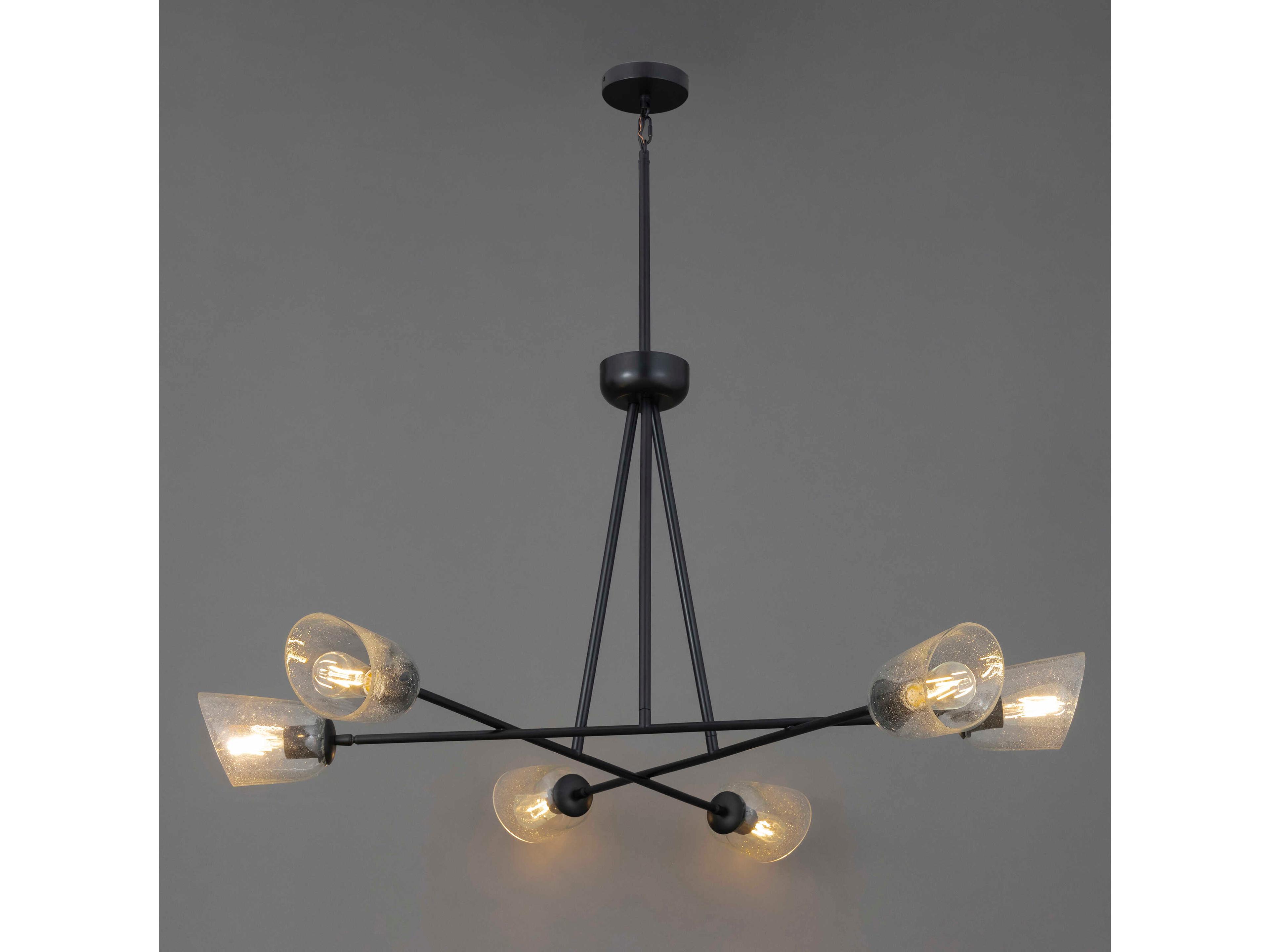 Maxim Lighting Keppe 6-Light Dark Bronze Geometric Chandelier