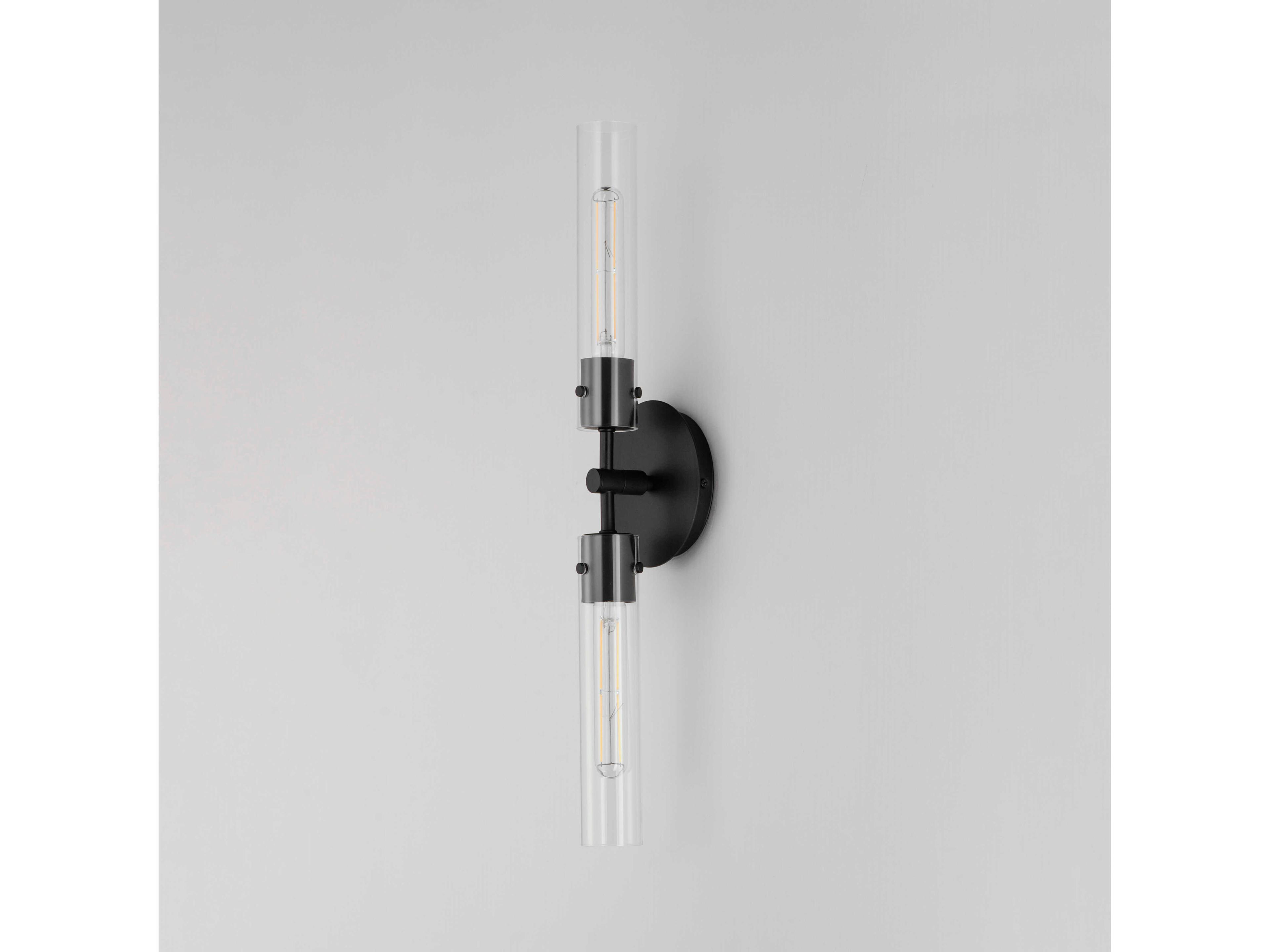 Maxim Lighting Equilibrium 2-Light Black Glass LED Wall Sconce