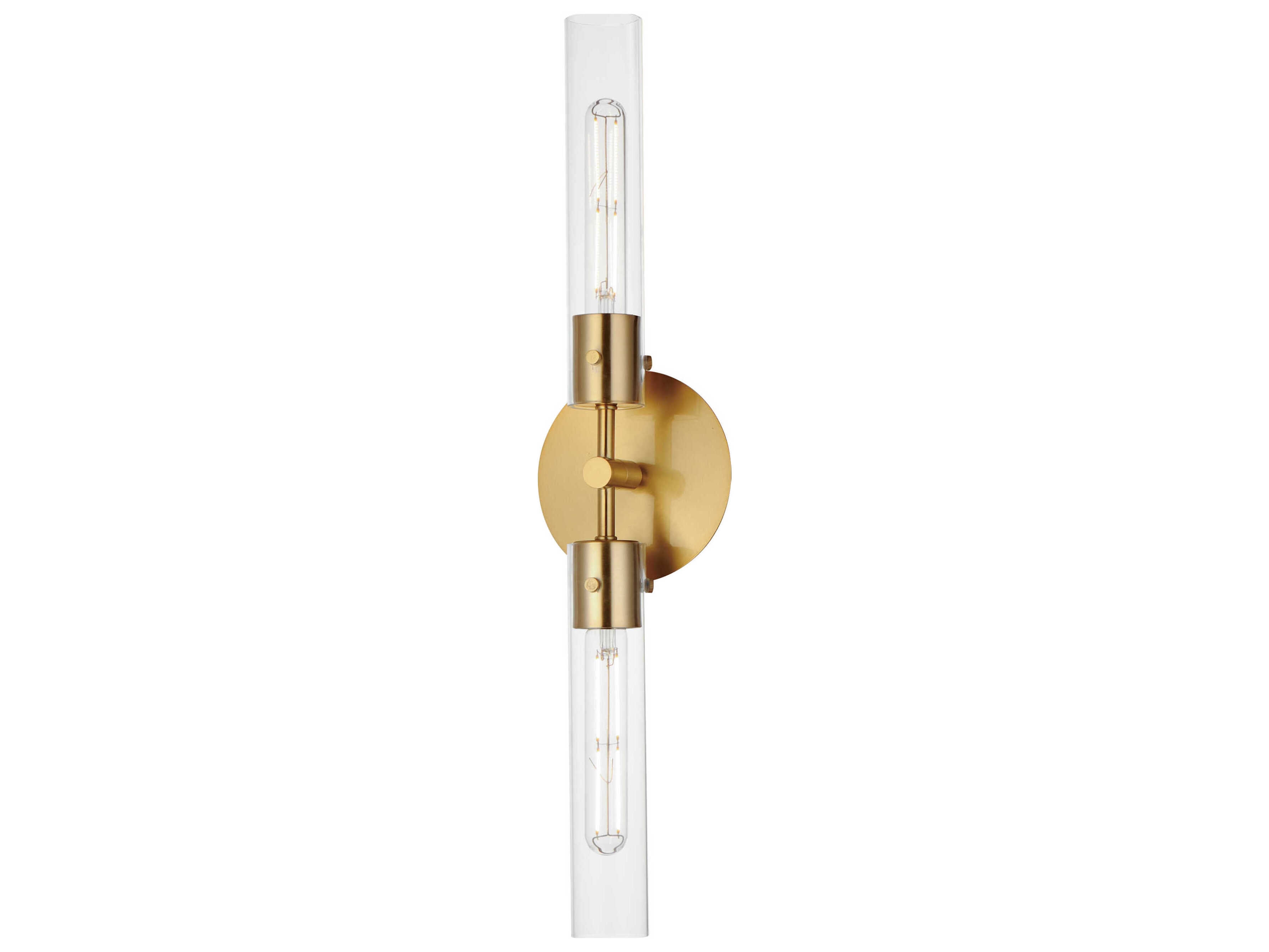Maxim Lighting Equilibrium 2-Light Natural Aged Brass Glass LED Wall Sconce