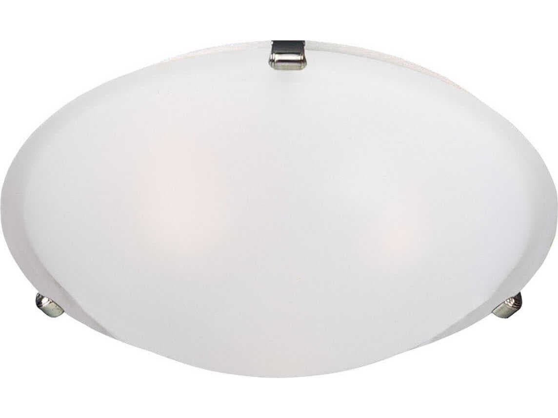 Maxim Lighting Malaga 2-Light Satin Nickel Glass Bowl Flush Mount
