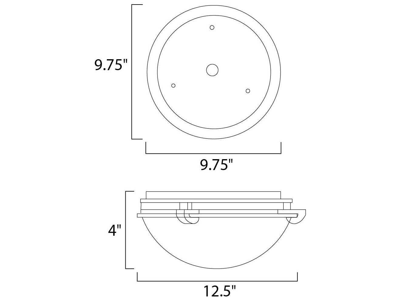 Maxim Lighting Malaga 2-Light Oil Rubbed Bronze Glass Bowl Flush Mount
