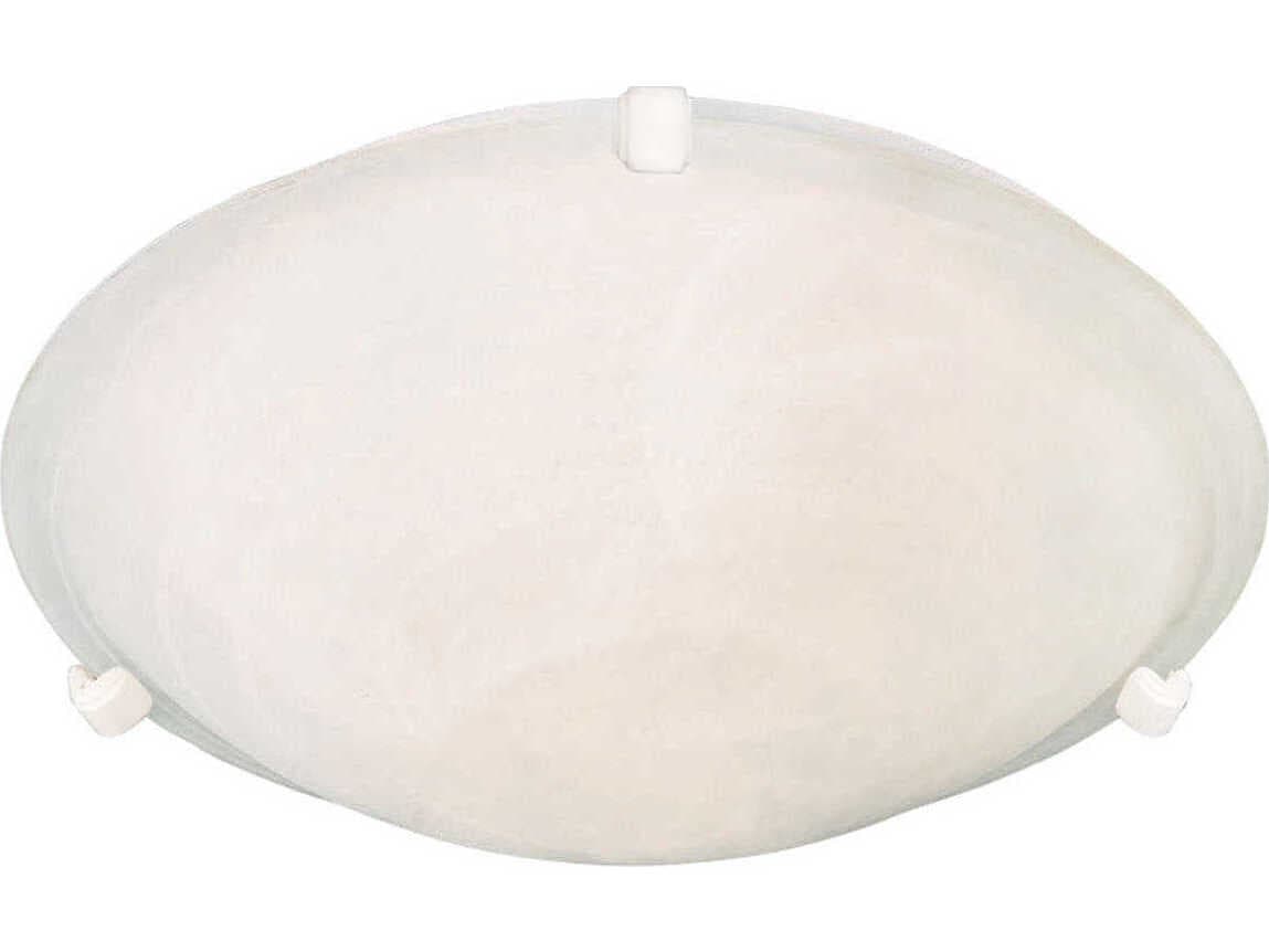 Maxim Lighting Malaga 2-Light White Glass Bowl Flush Mount