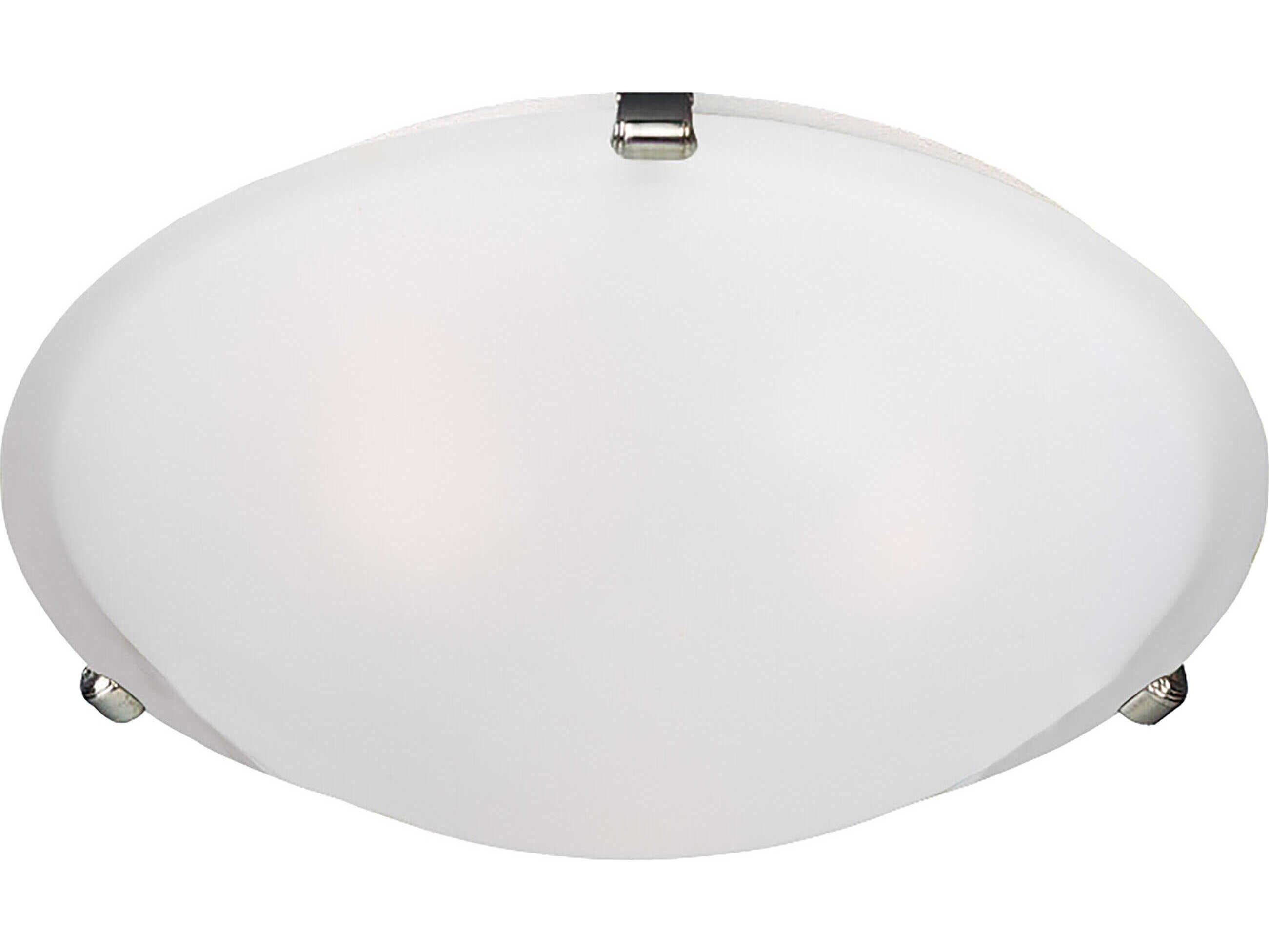Maxim Lighting Malaga 3-Light Satin Nickel Glass Bowl Flush Mount