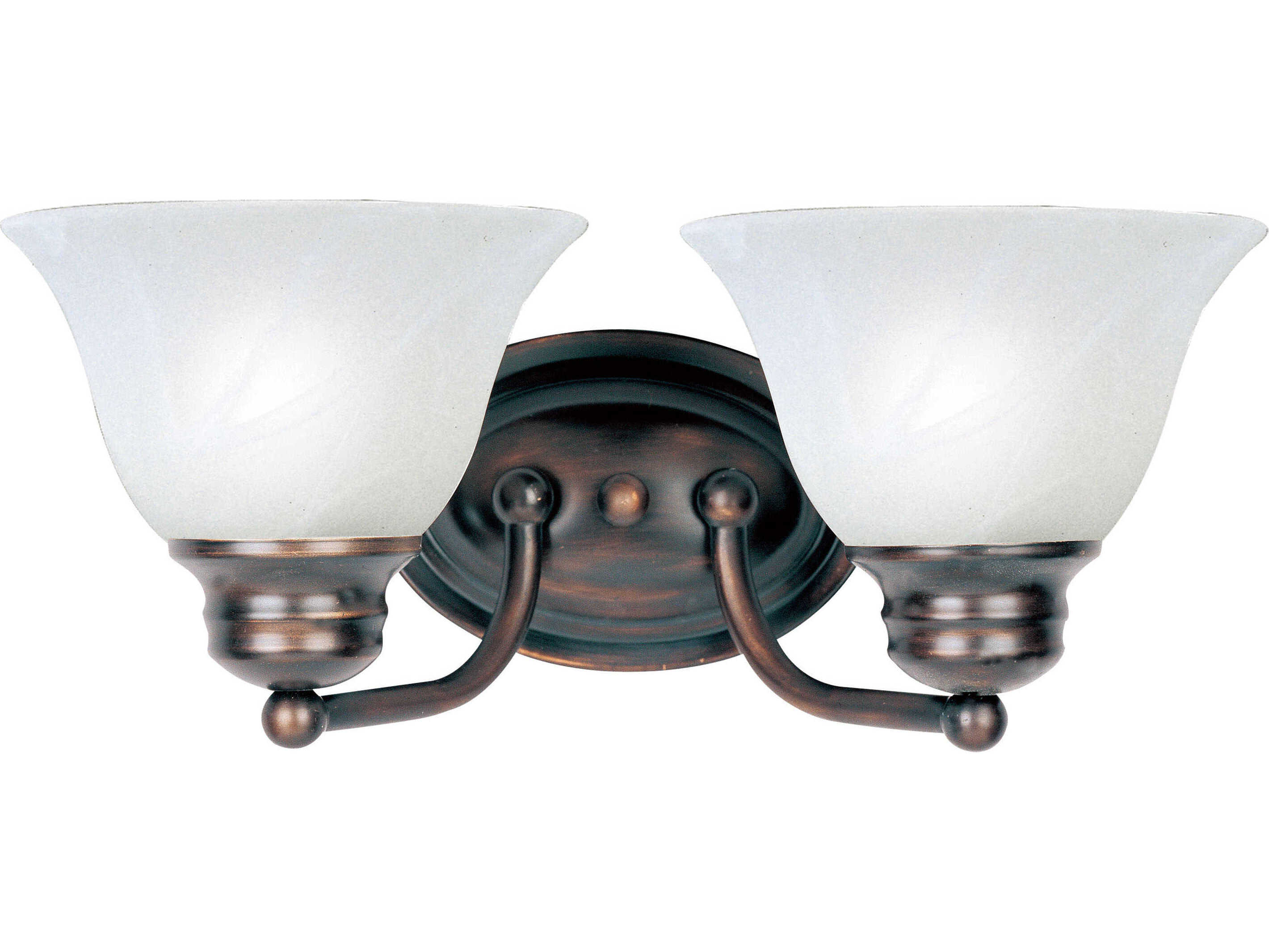 Maxim Lighting Malaga 2-Light Oil Rubbed Bronze Glass Vanity Light