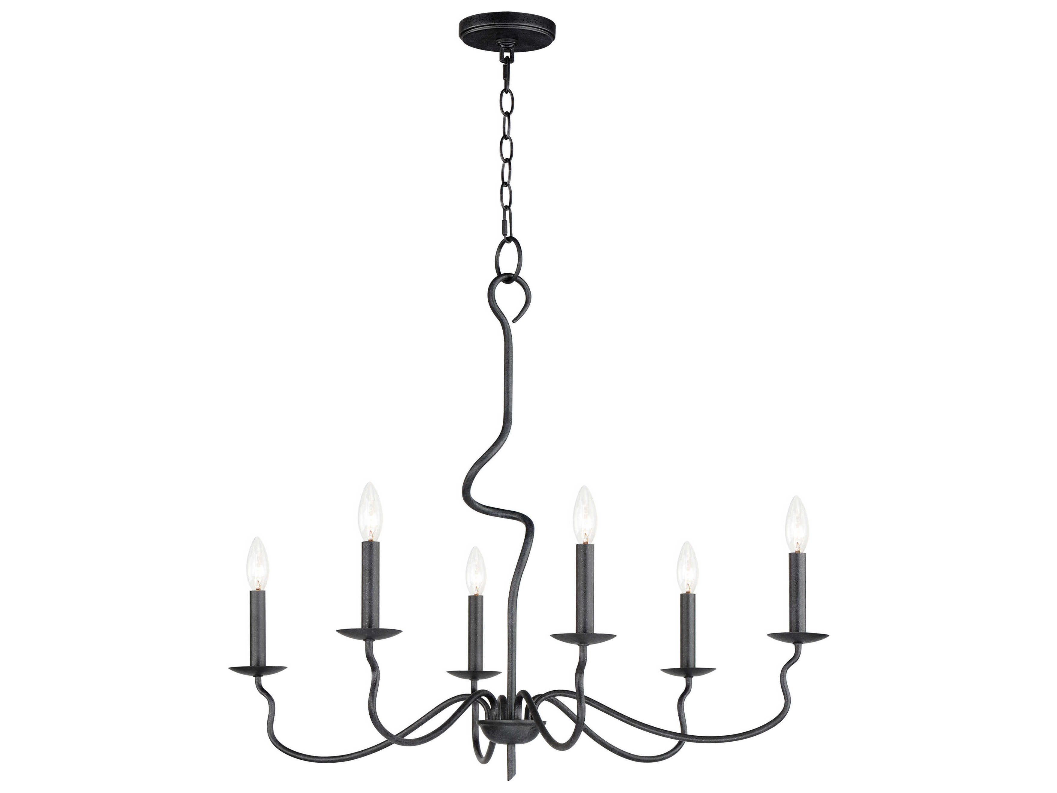 Maxim Lighting Padrona 6-Light Black Oxide Candelabra Chandelier