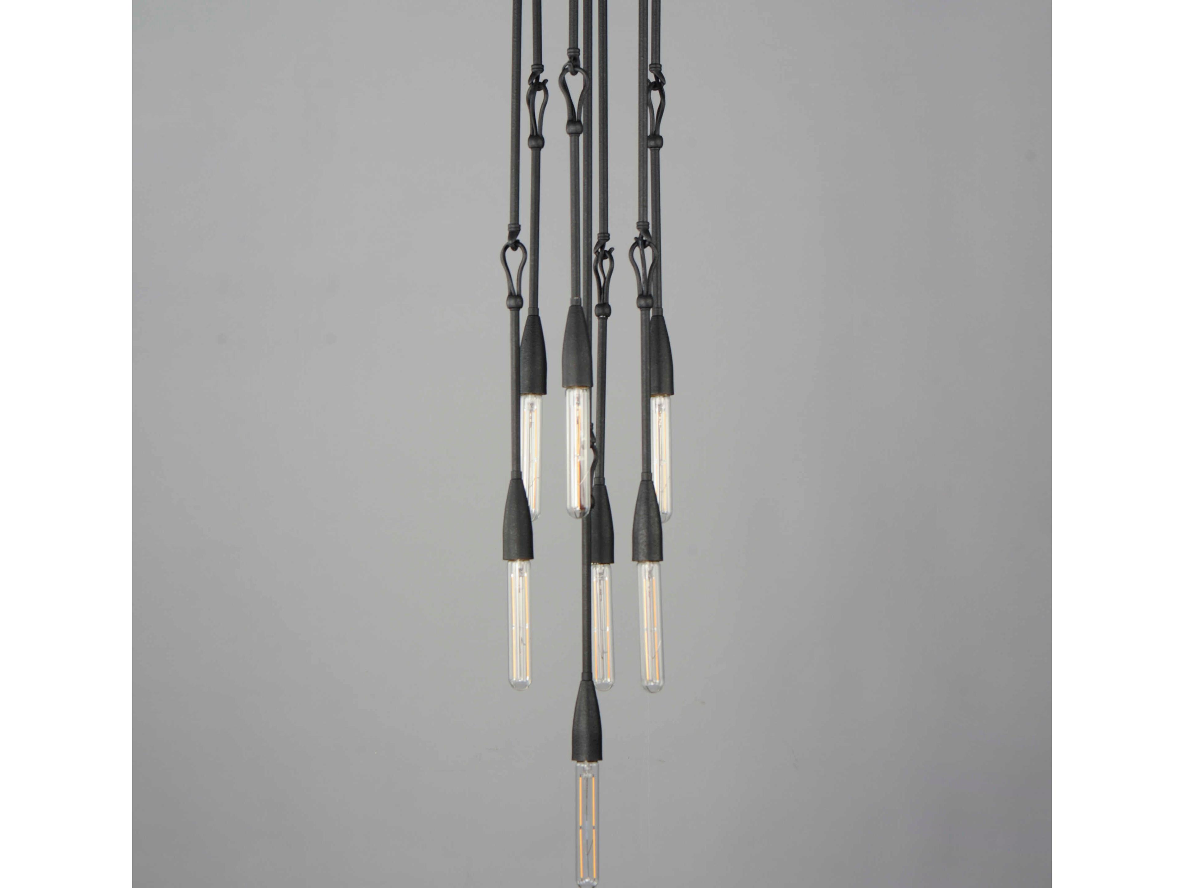 Maxim Lighting Pioneer 7-Light Anthracite Black Linear Mini Pendant