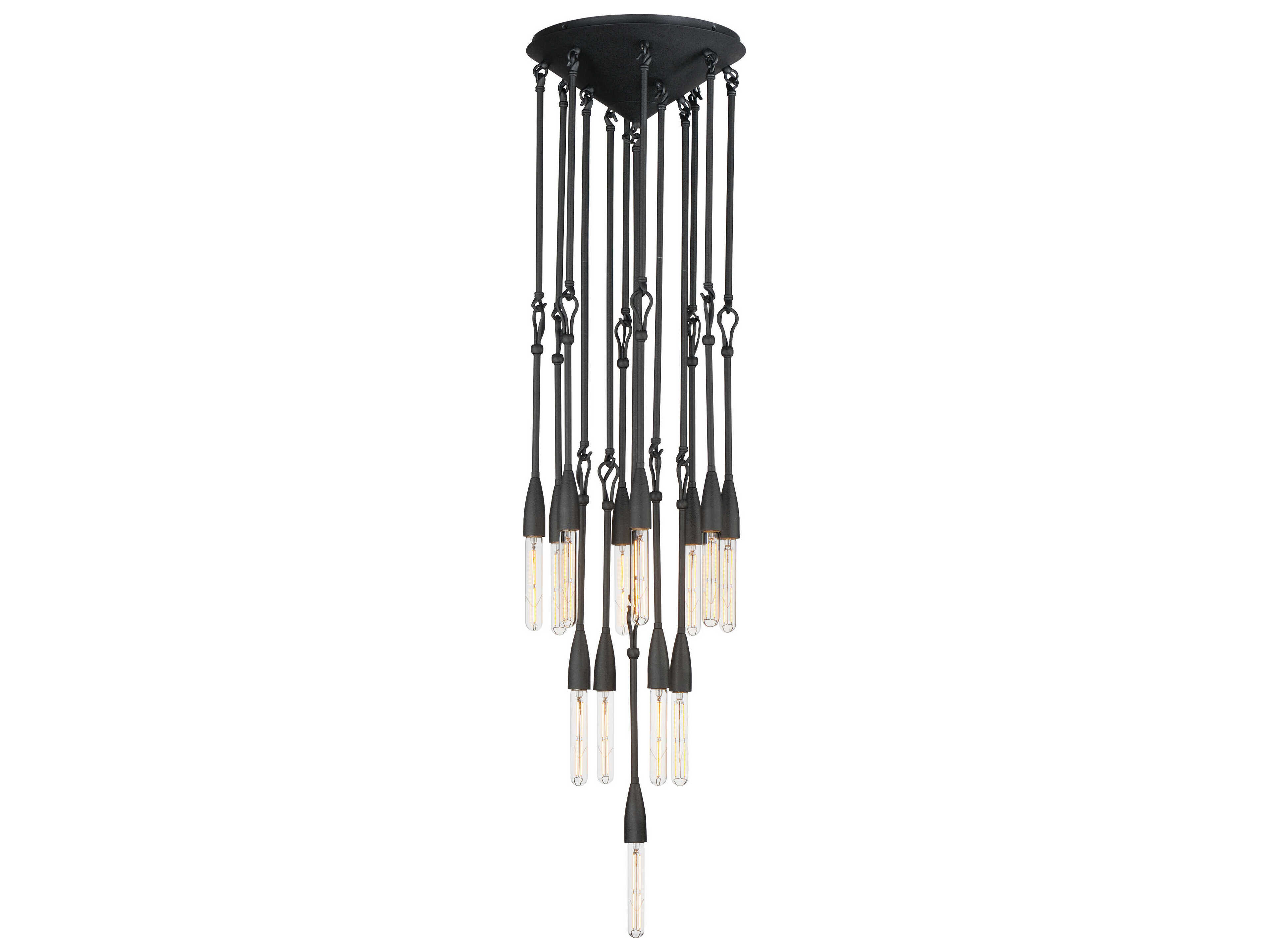 Maxim Lighting Pioneer 13-Light Anthracite Black Linear Pendant