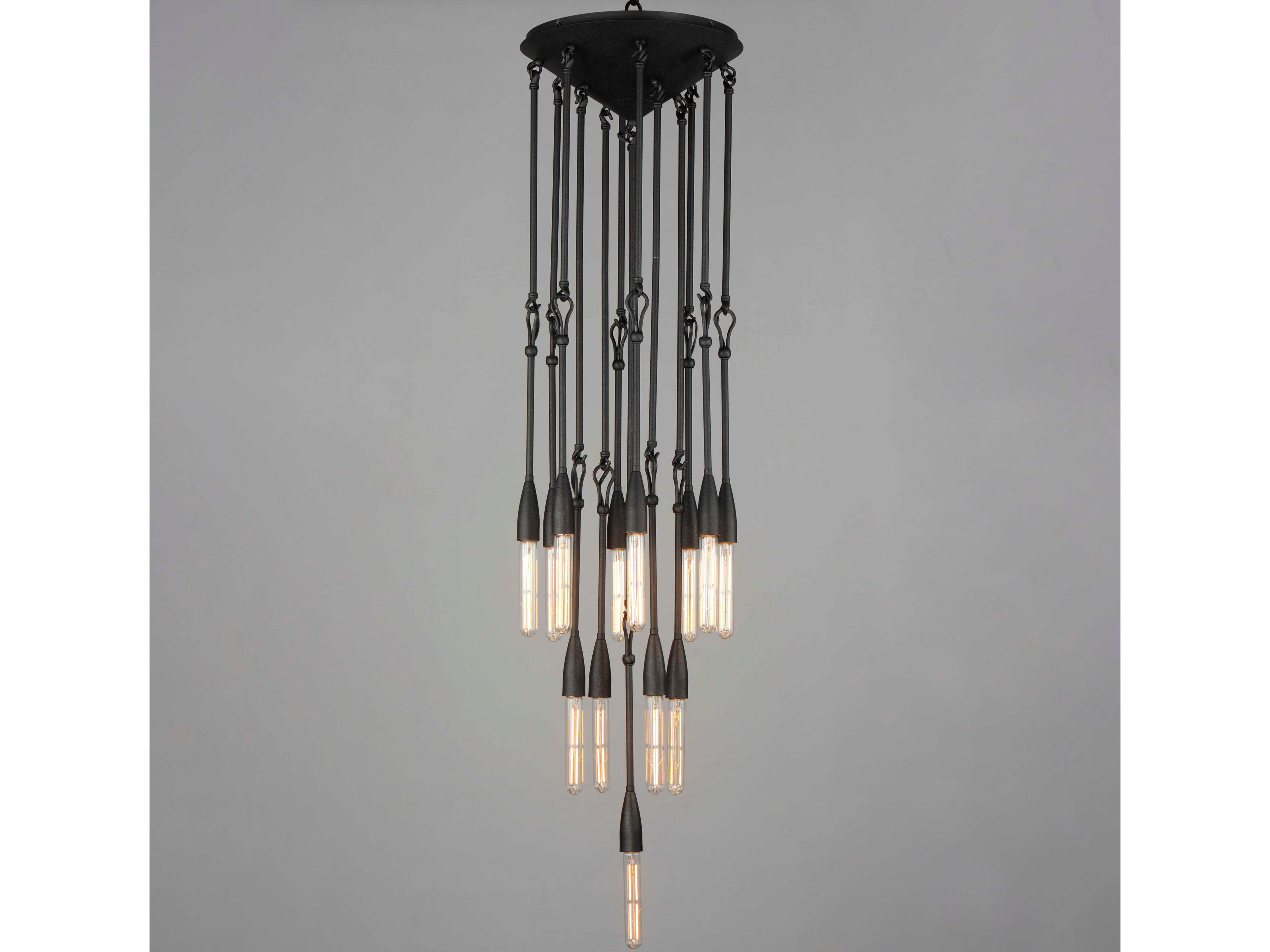 Maxim Lighting Pioneer 13-Light Anthracite Black Linear Pendant