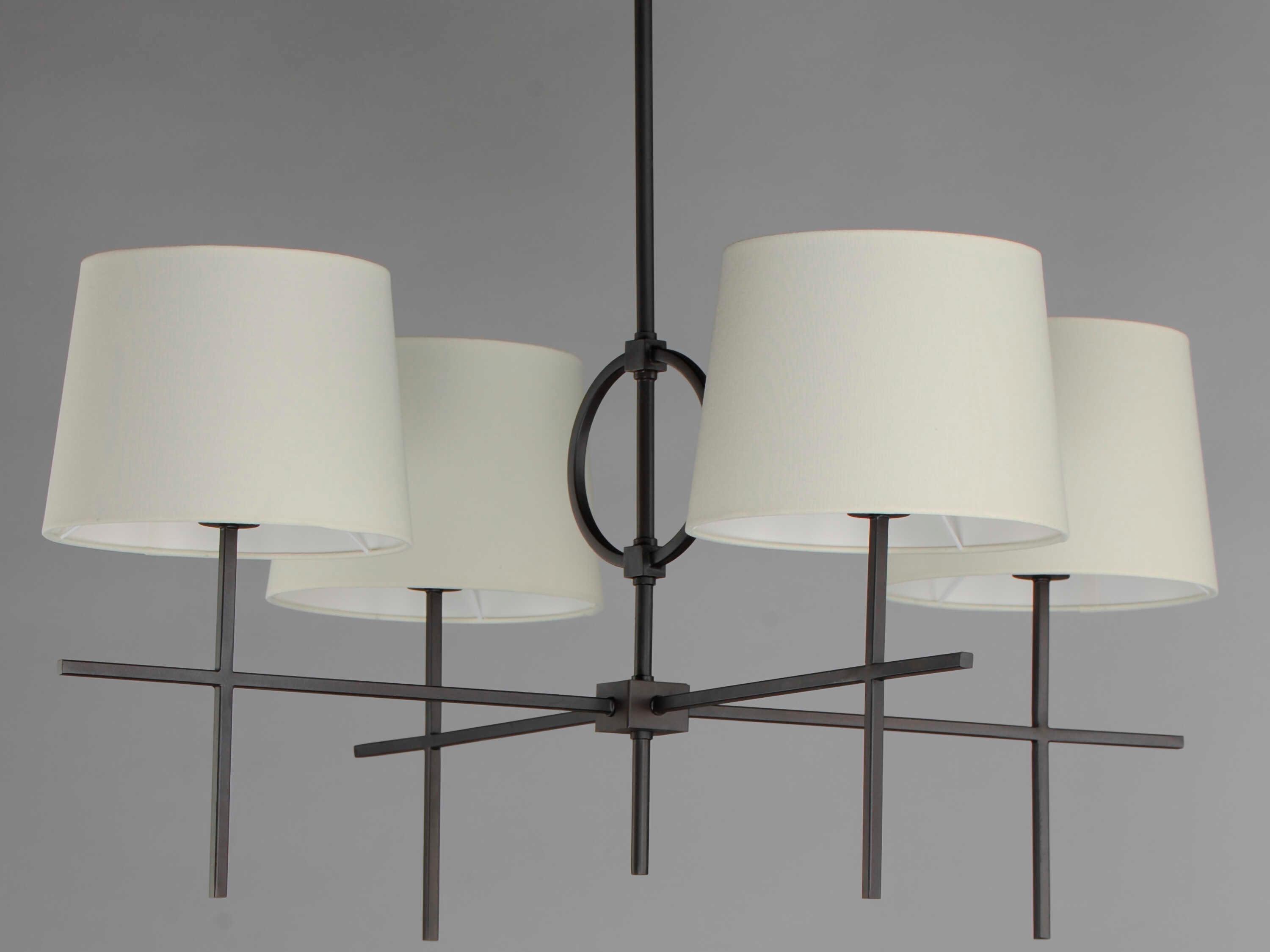 Maxim Lighting Paoli 4-Light Charcoal Bronze Drum Chandelier