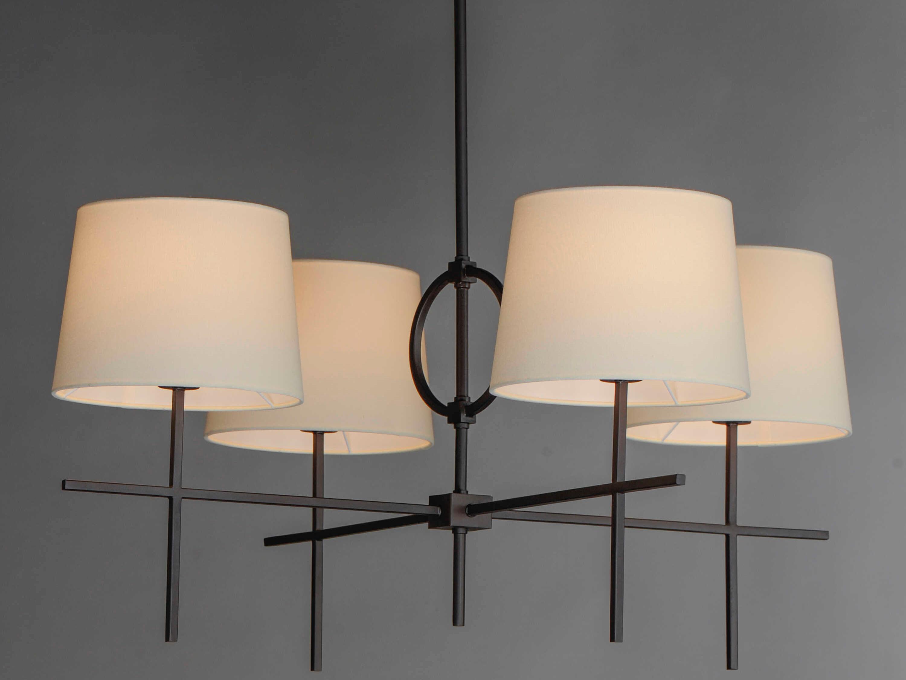 Maxim Lighting Paoli 4-Light Charcoal Bronze Drum Chandelier