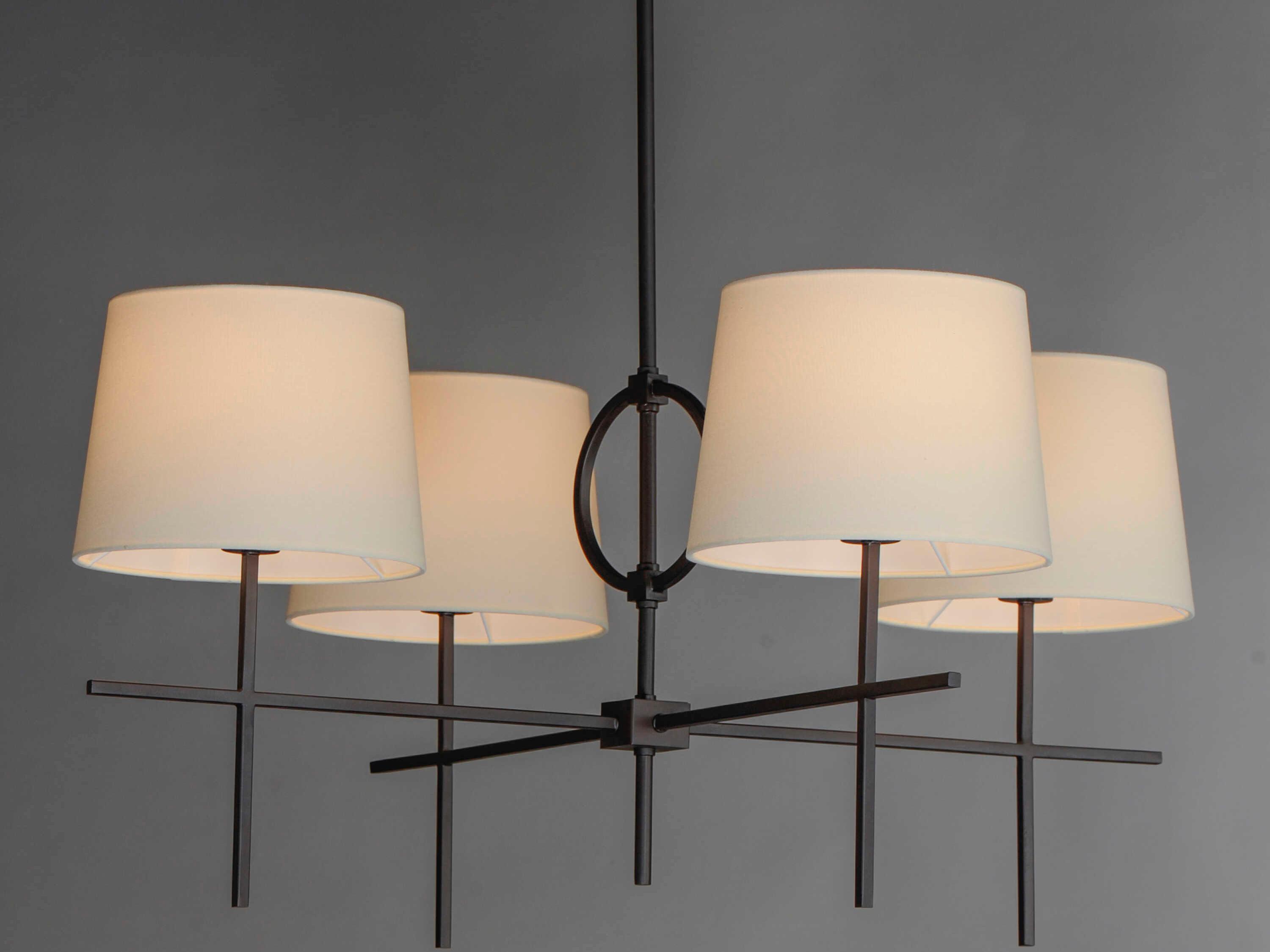 Maxim Lighting Paoli 4-Light Charcoal Bronze Drum Chandelier