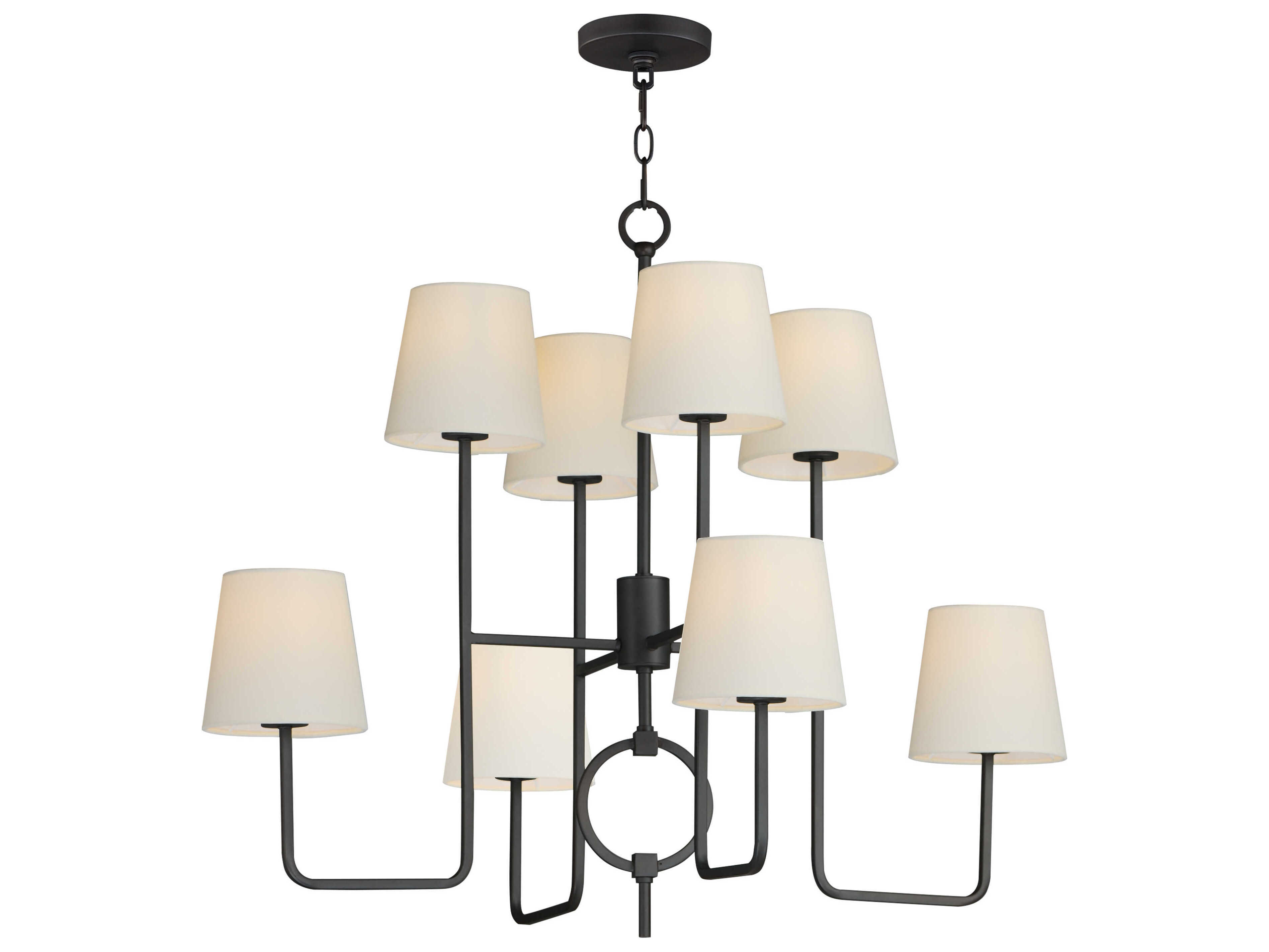 Maxim Lighting Paoli 8-Light Charcoal Bronze Drum Chandelier