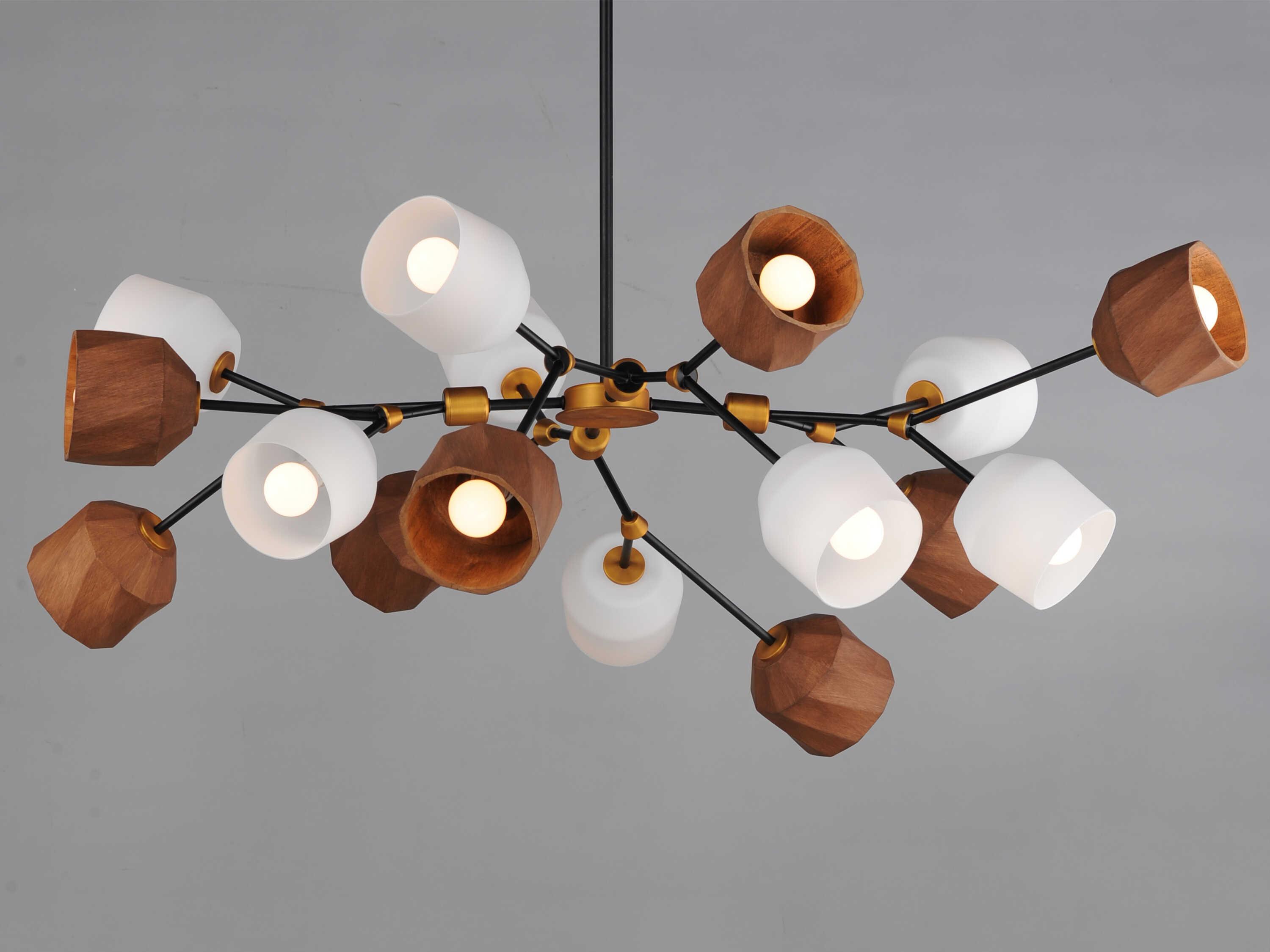 Maxim Lighting Akimbo 16-Light Dark Bronze Antique Brass Chandelier