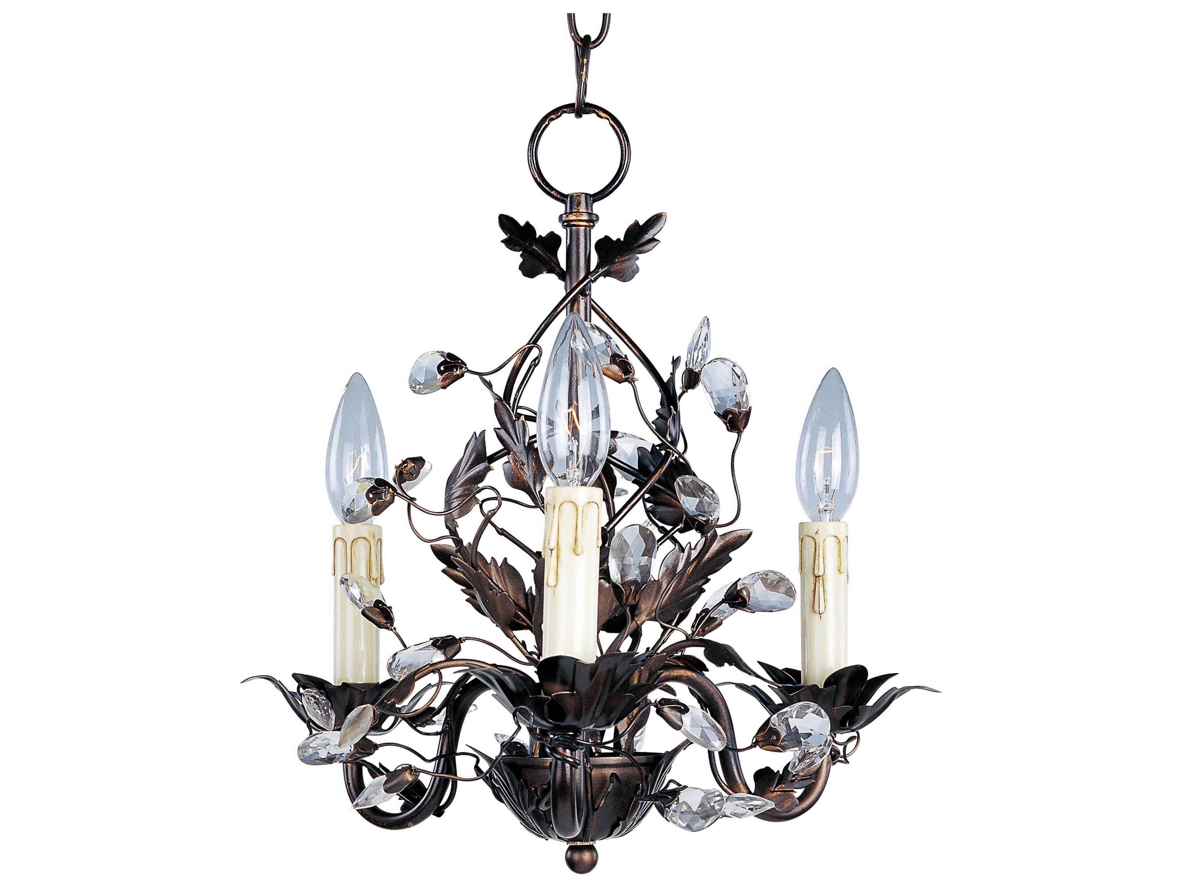 Maxim Lighting Elegante 3-Light Oil Rubbed Bronze Crystal Candelabra Chandelier