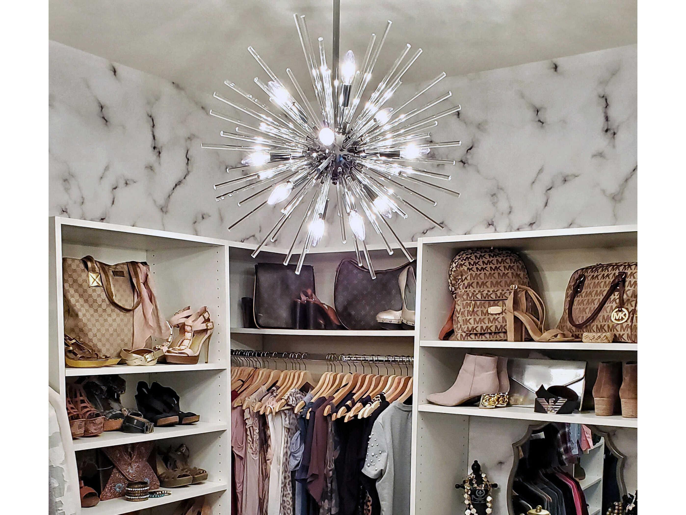 Maxim Lighting Polaris 16-Light Polished Chrome Copper Glass Sputnik Pendant