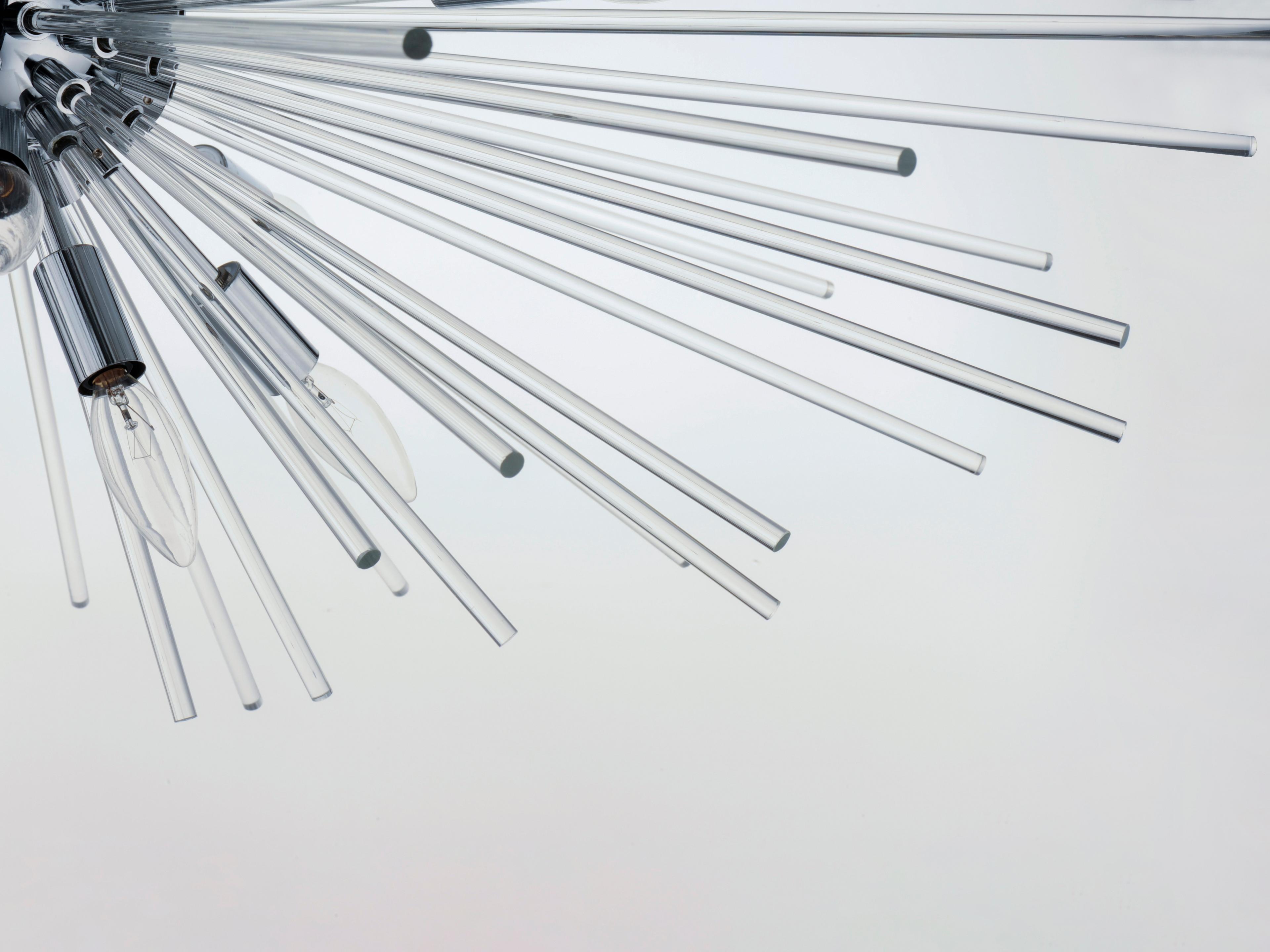 Maxim Lighting Polaris 16-Light6-Light Polished Chrome Glass Sputnik Pendant