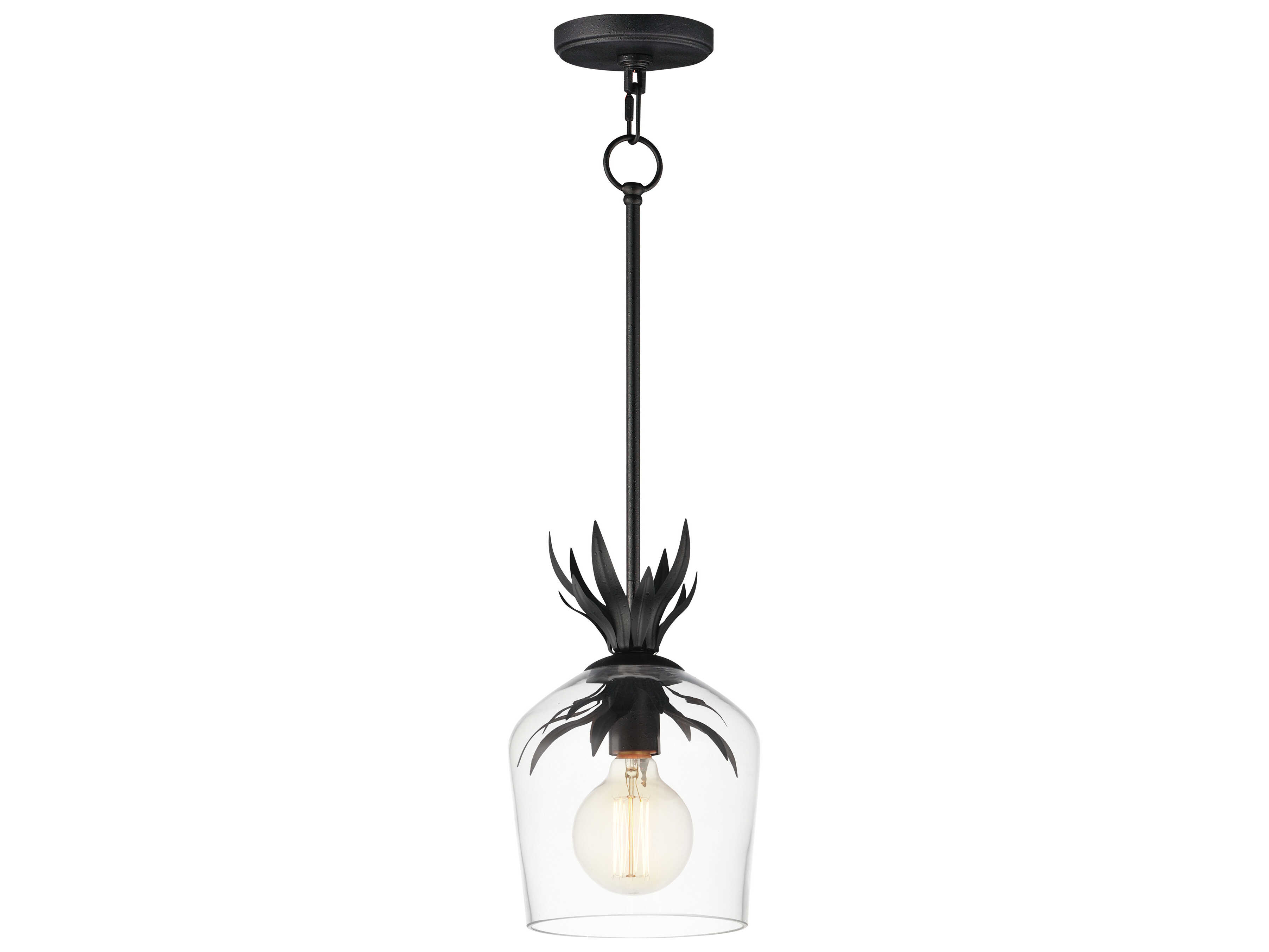 Maxim Lighting Paloma 1-Light Anthracite Black Bell Mini Pendant