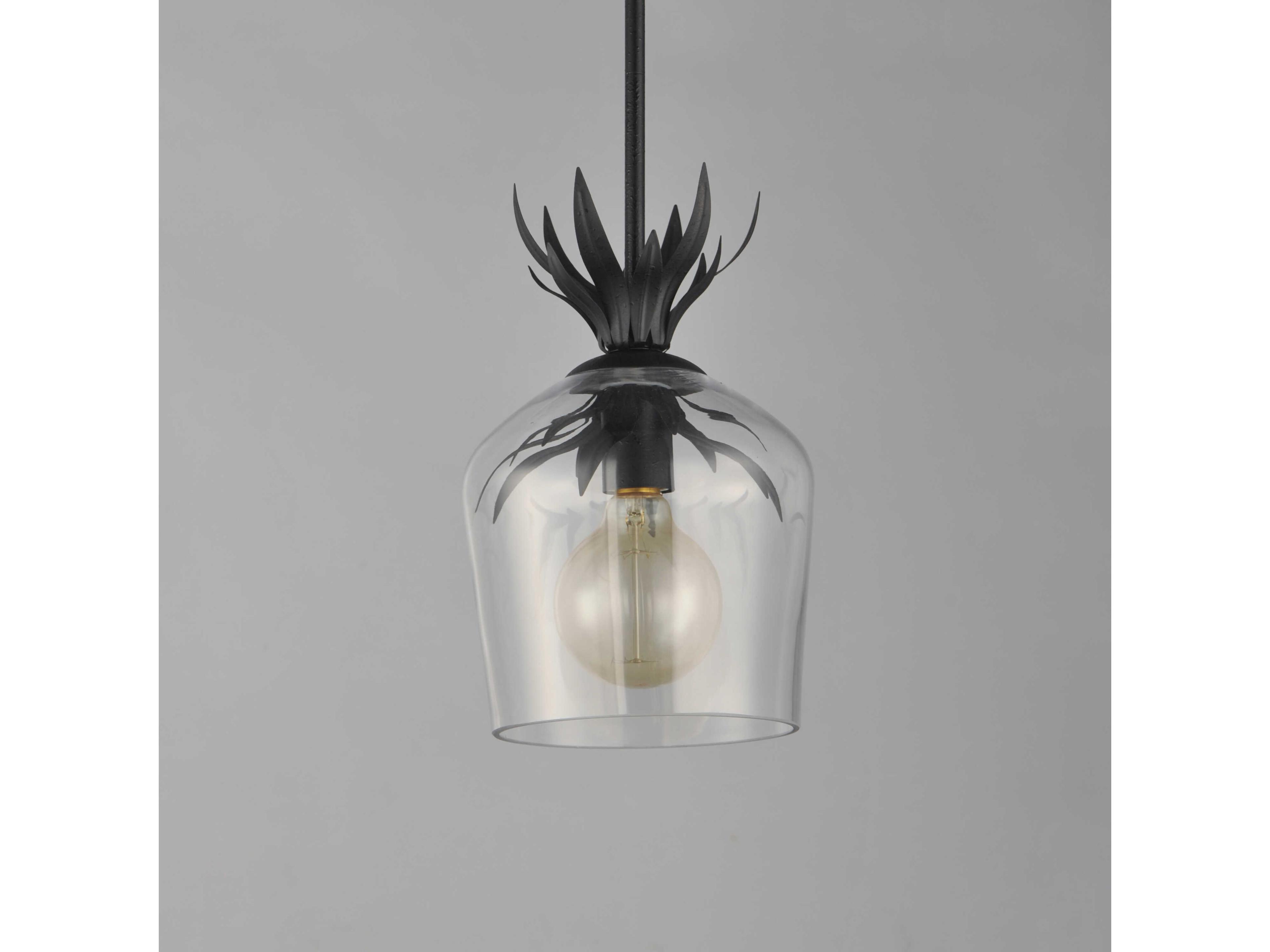 Maxim Lighting Paloma 1-Light Anthracite Black Bell Mini Pendant