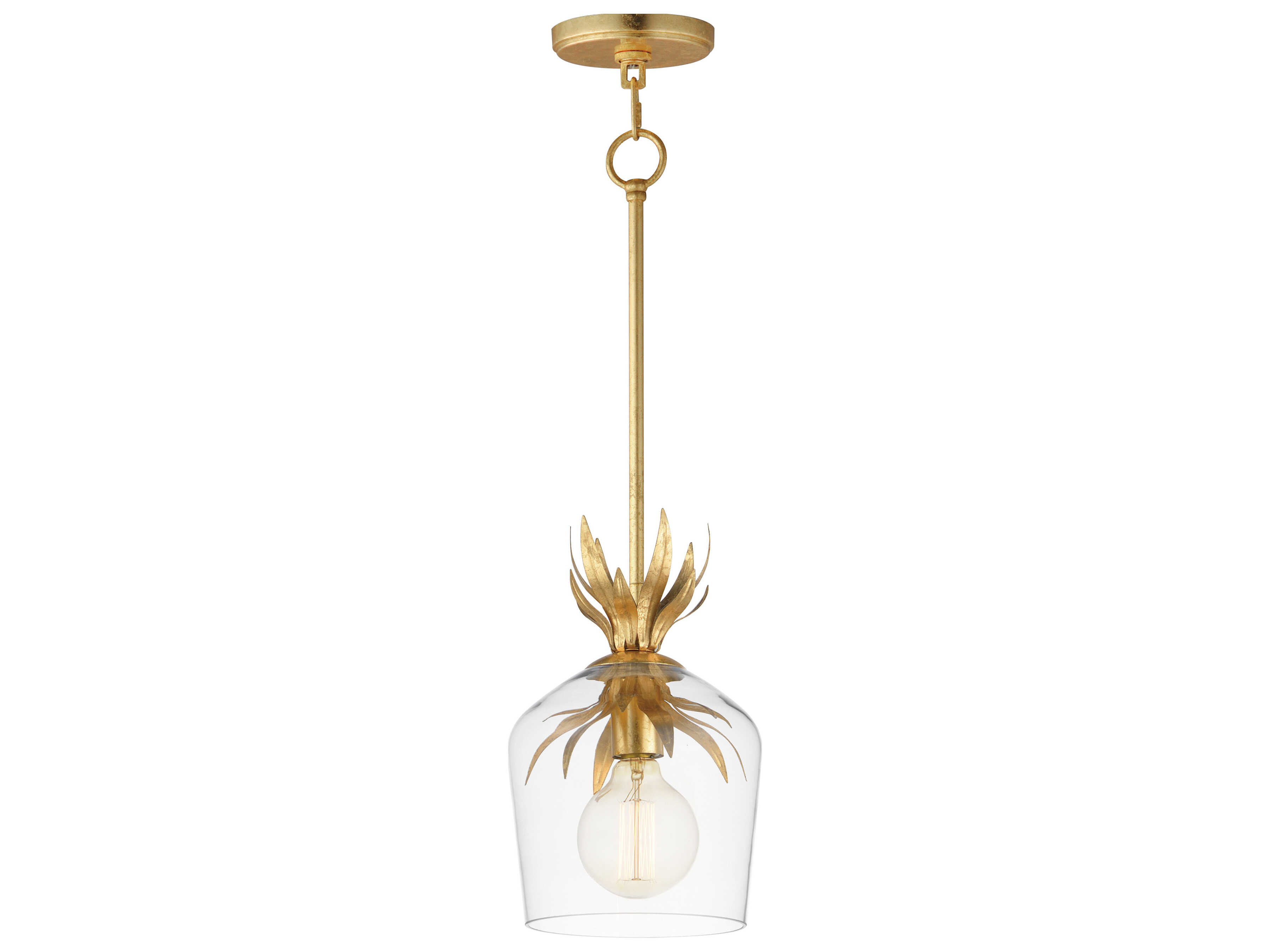 Maxim Lighting Paloma 1-Light Gold Leaf Bell Mini Pendant