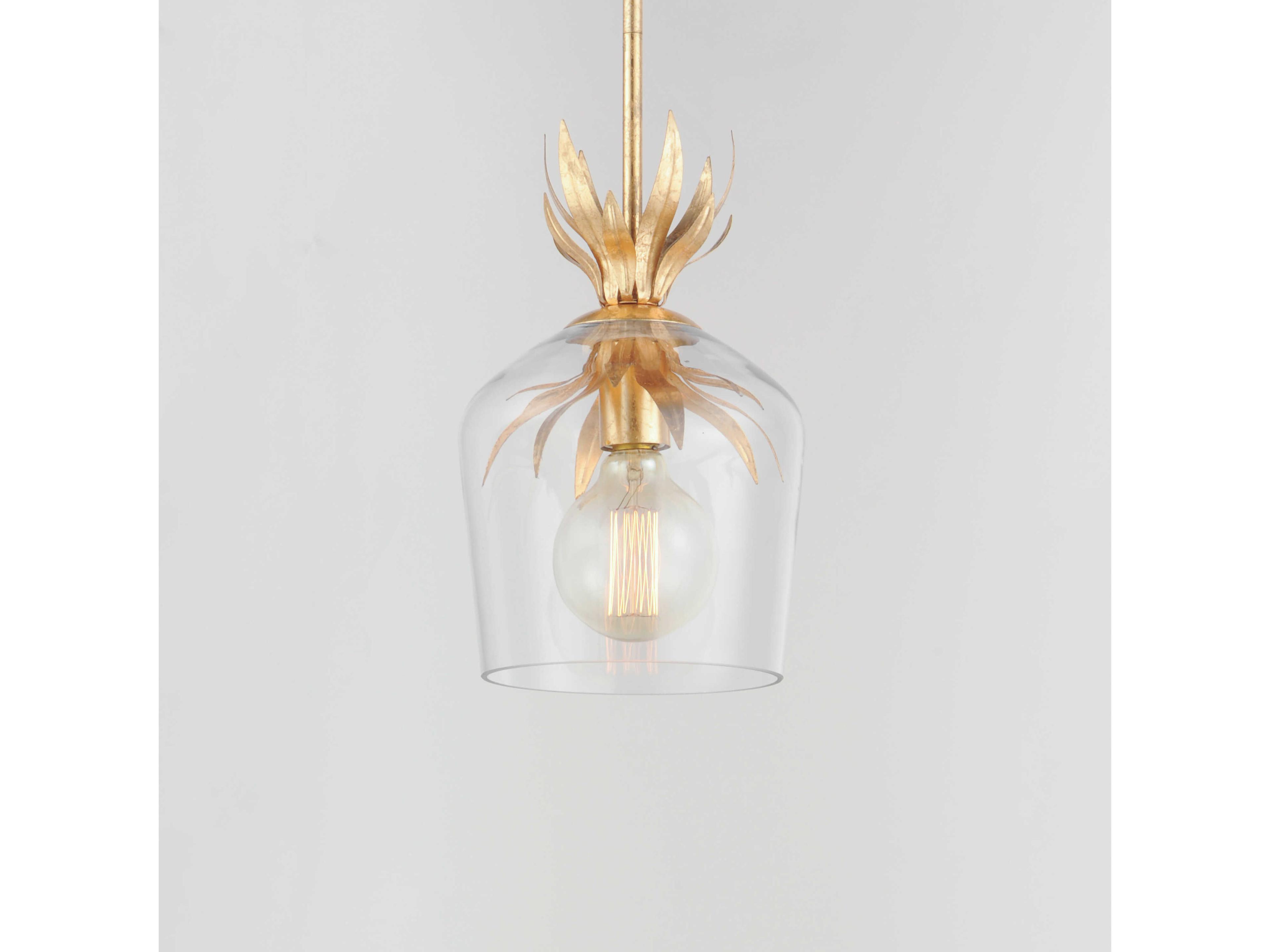 Maxim Lighting Paloma 1-Light Gold Leaf Bell Mini Pendant