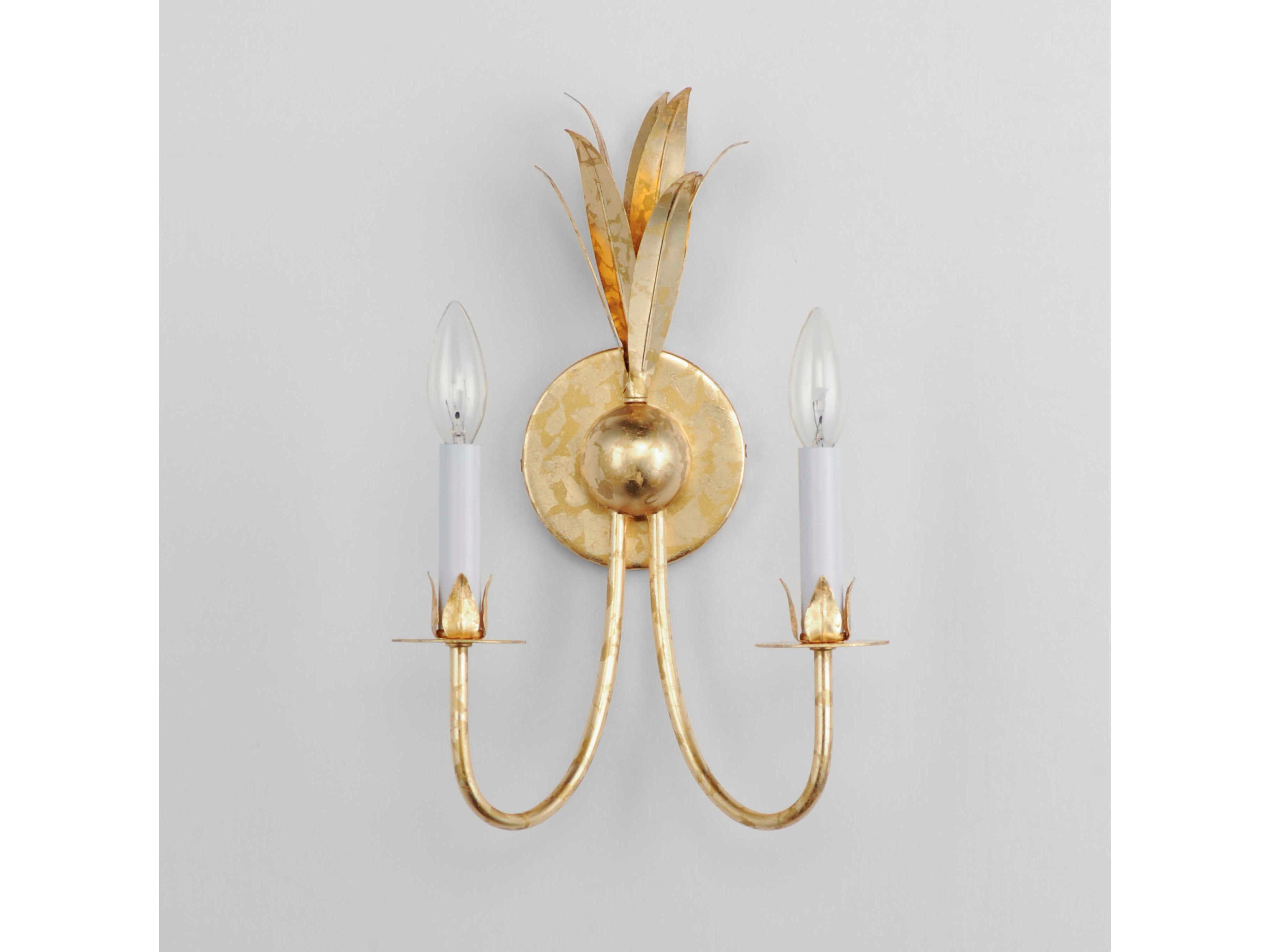 Maxim Lighting Paloma 2-Light Gold Leaf Wall Sconce