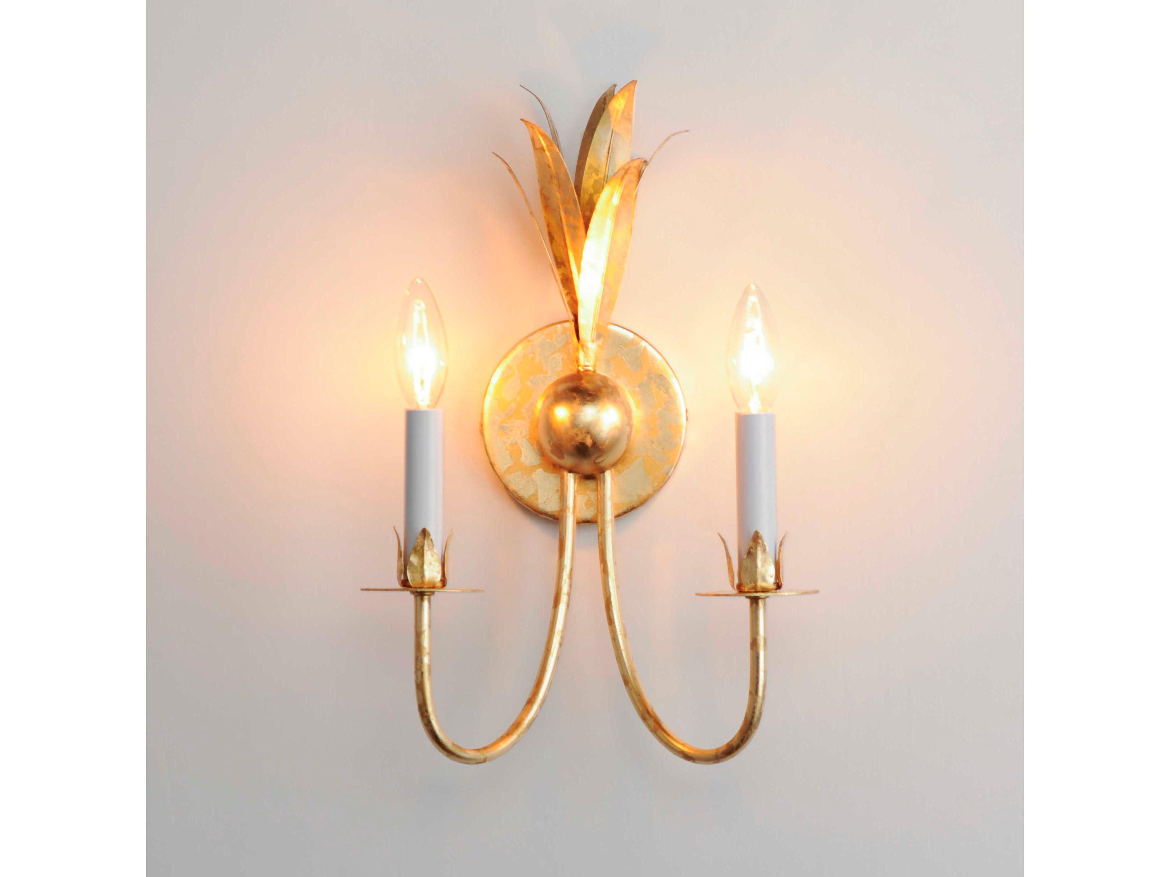 Maxim Lighting Paloma 2-Light Gold Leaf Wall Sconce