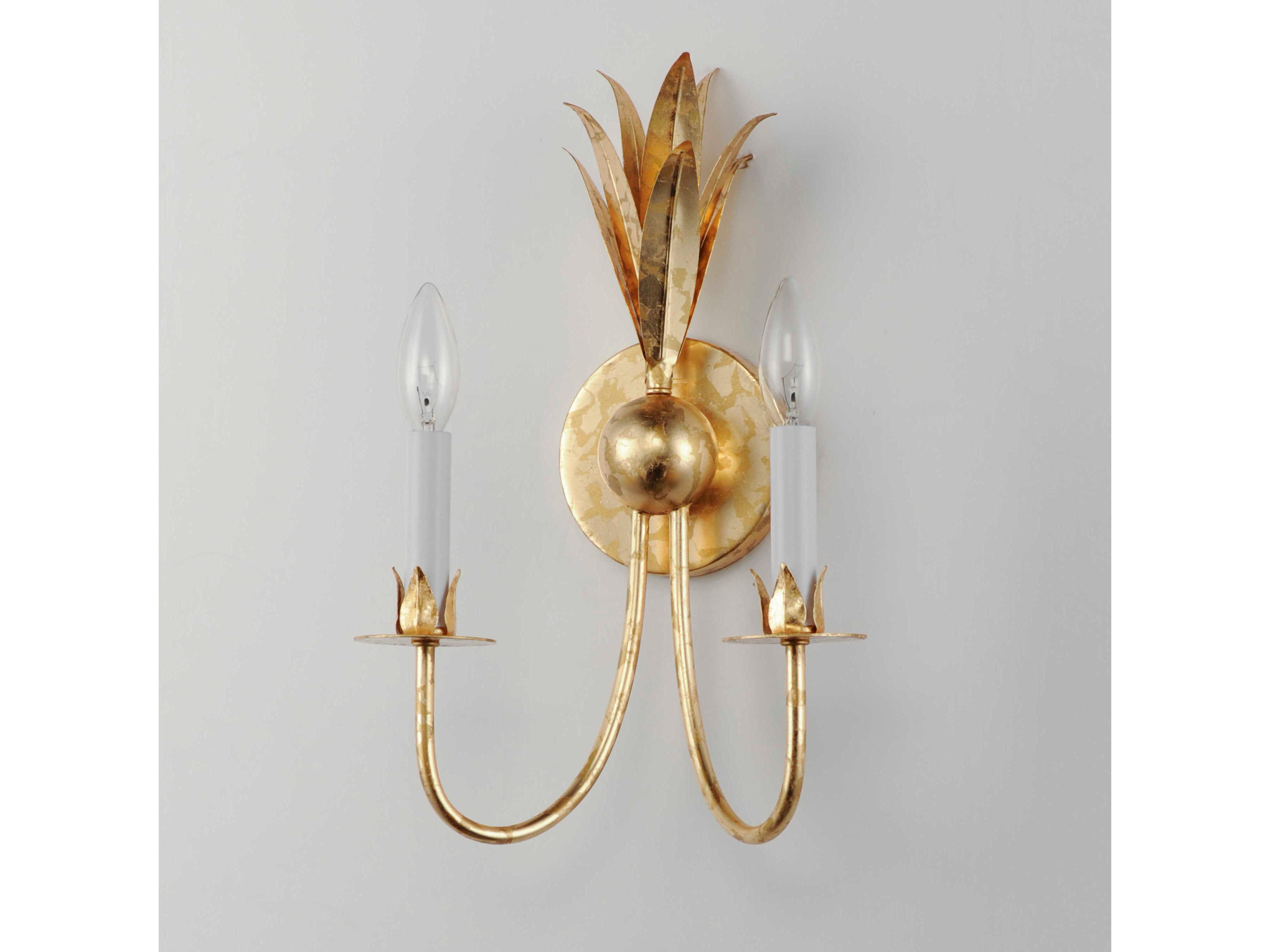 Maxim Lighting Paloma 2-Light Gold Leaf Wall Sconce