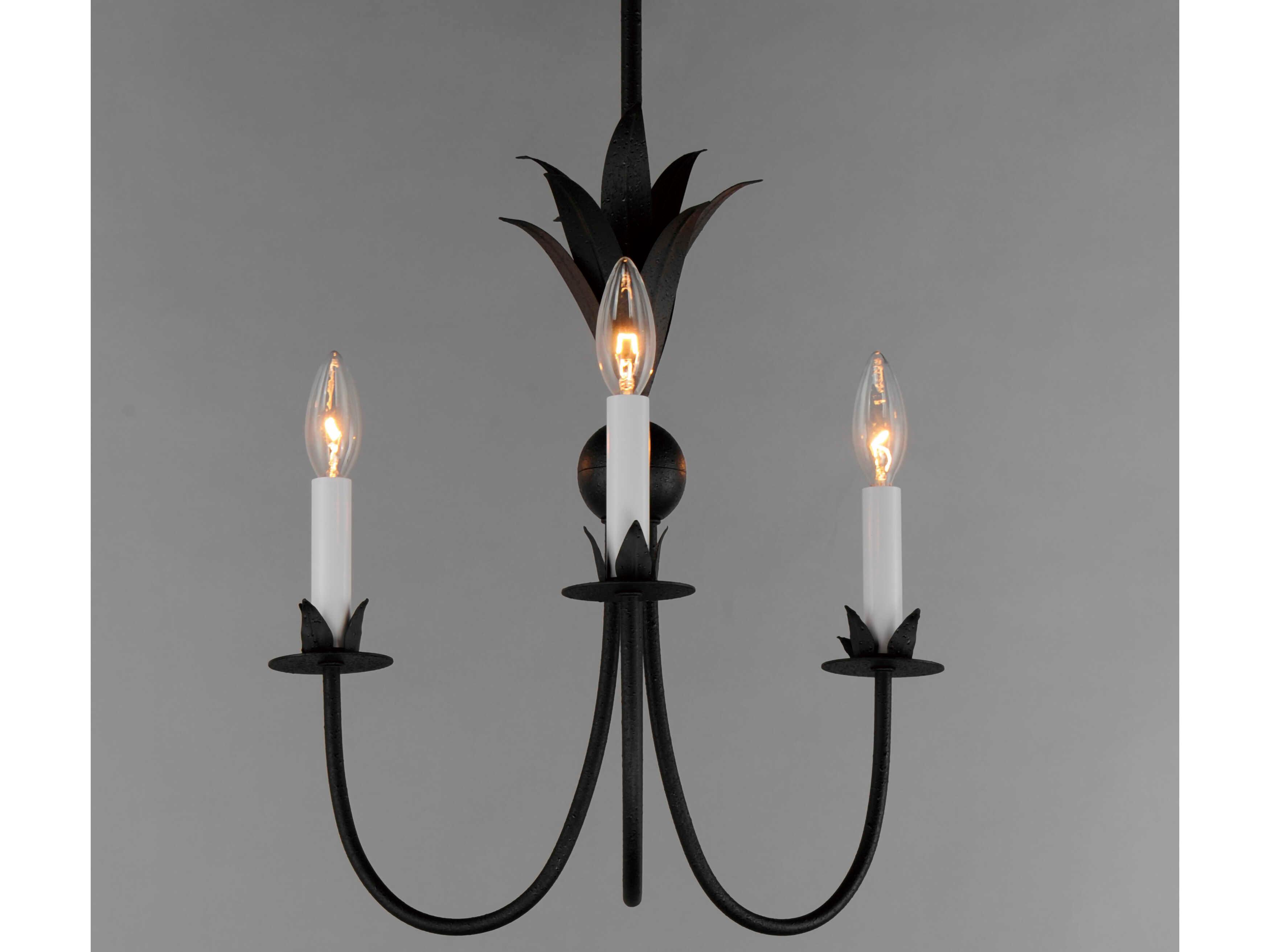 Maxim Lighting Paloma 3-Light Anthracite Black Candelabra Chandelier