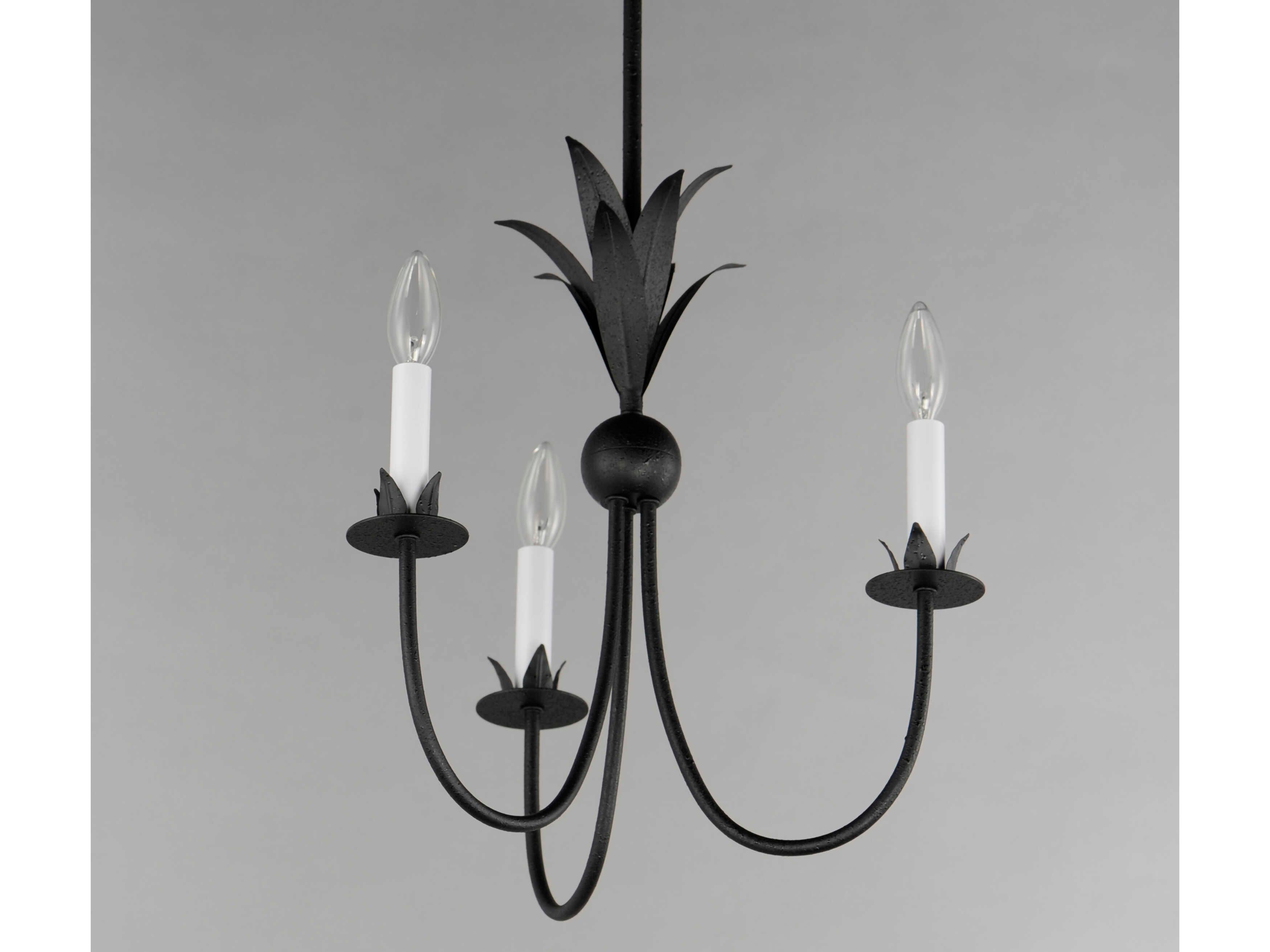 Maxim Lighting Paloma 3-Light Anthracite Black Candelabra Chandelier