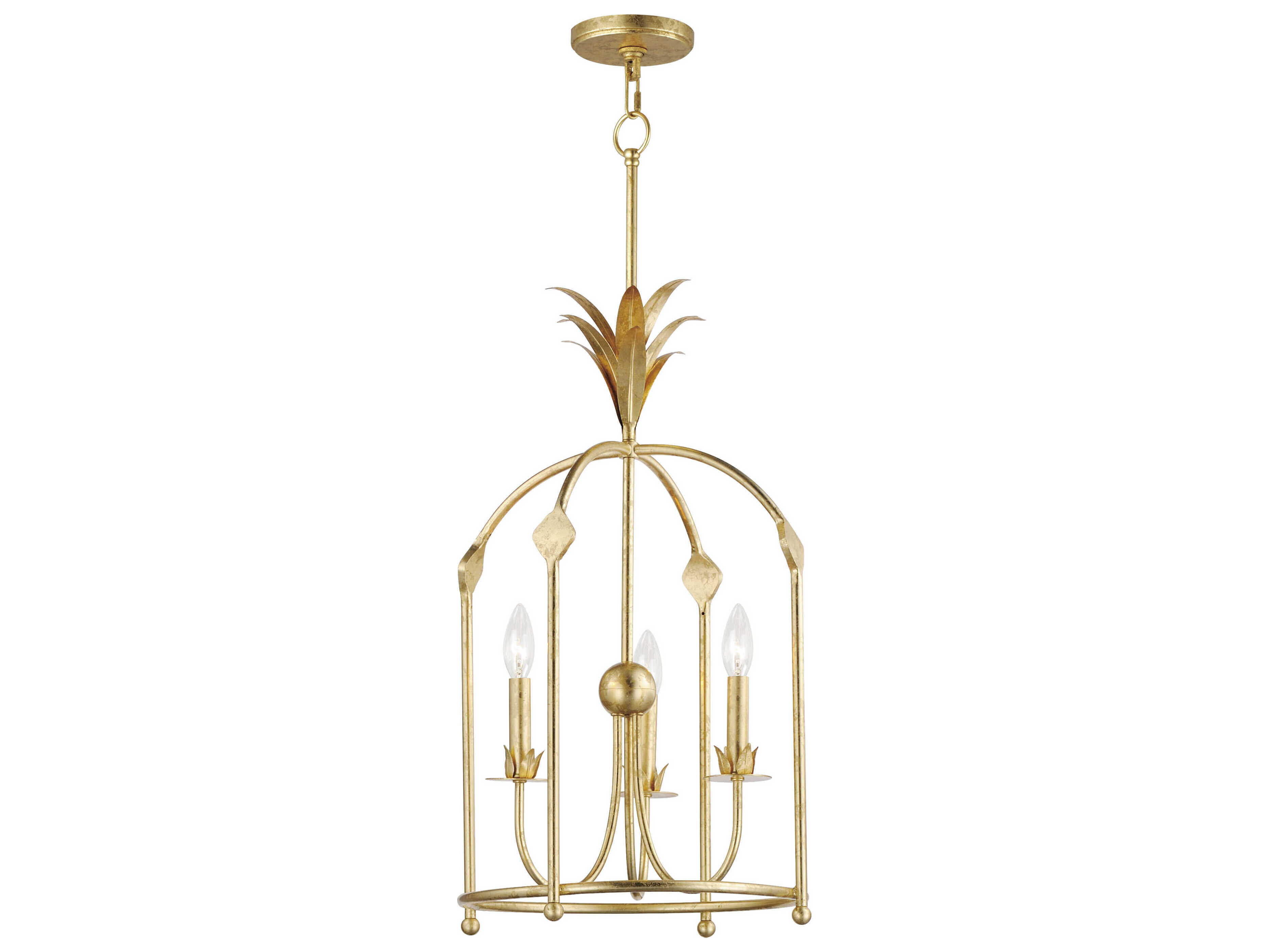 Maxim Lighting Paloma 3-Light Gold Leaf Pendant