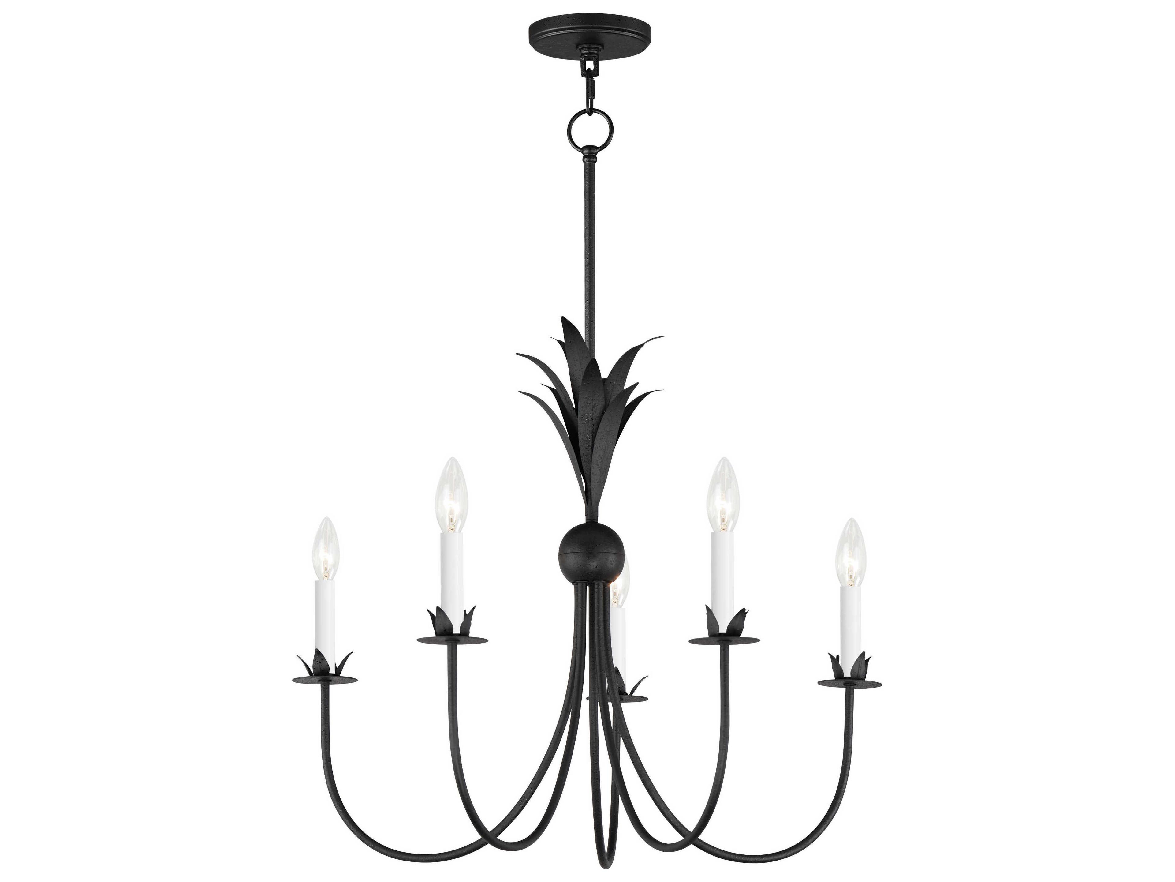 Maxim Lighting Paloma 5-Light Anthracite Black Candelabra Chandelier