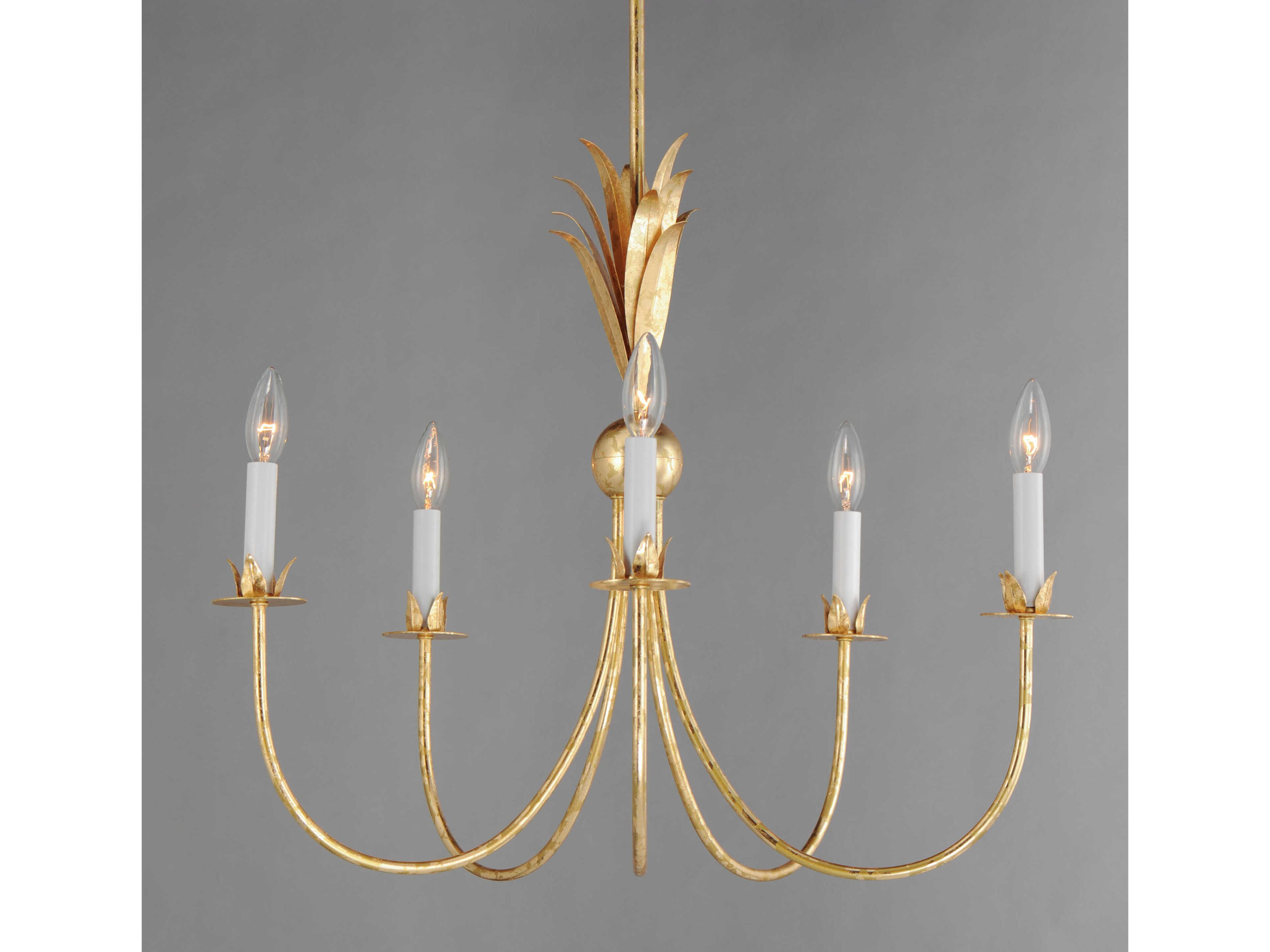 Maxim Lighting Paloma 5-Light Gold Leaf Candelabra Chandelier