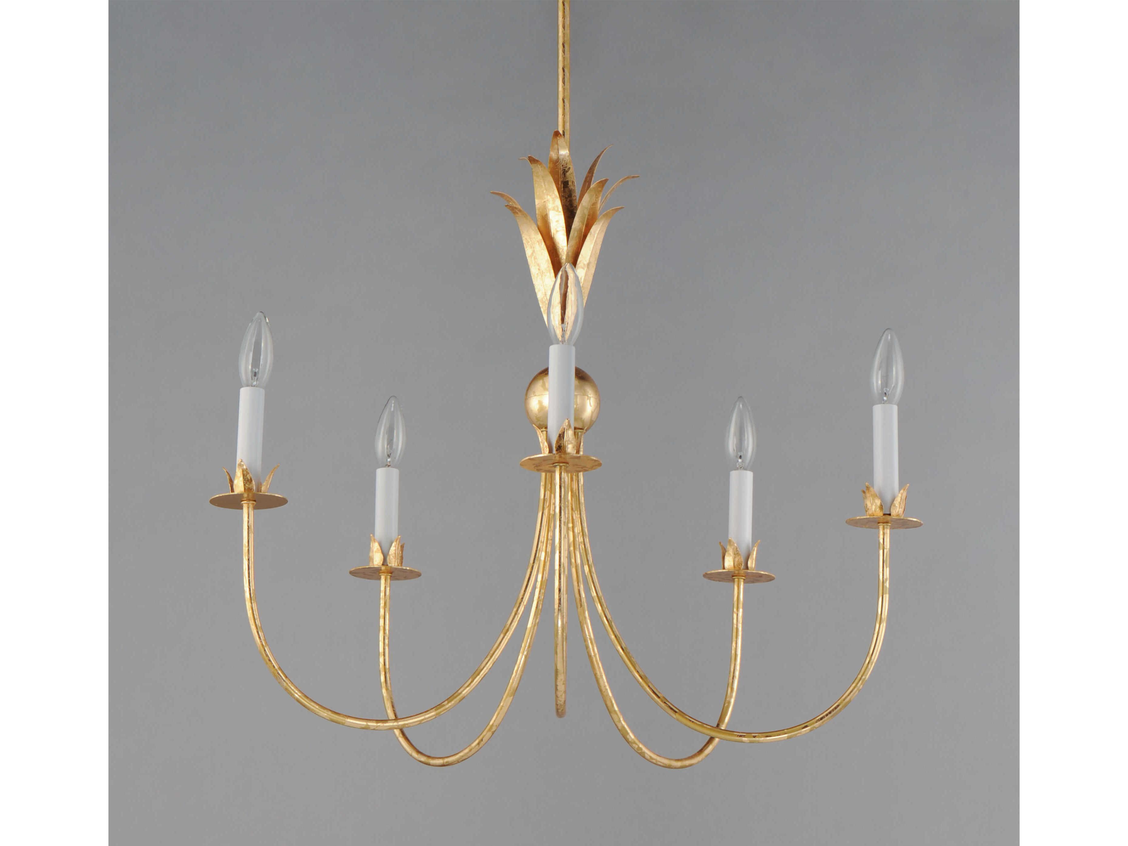 Maxim Lighting Paloma 5-Light Gold Leaf Candelabra Chandelier