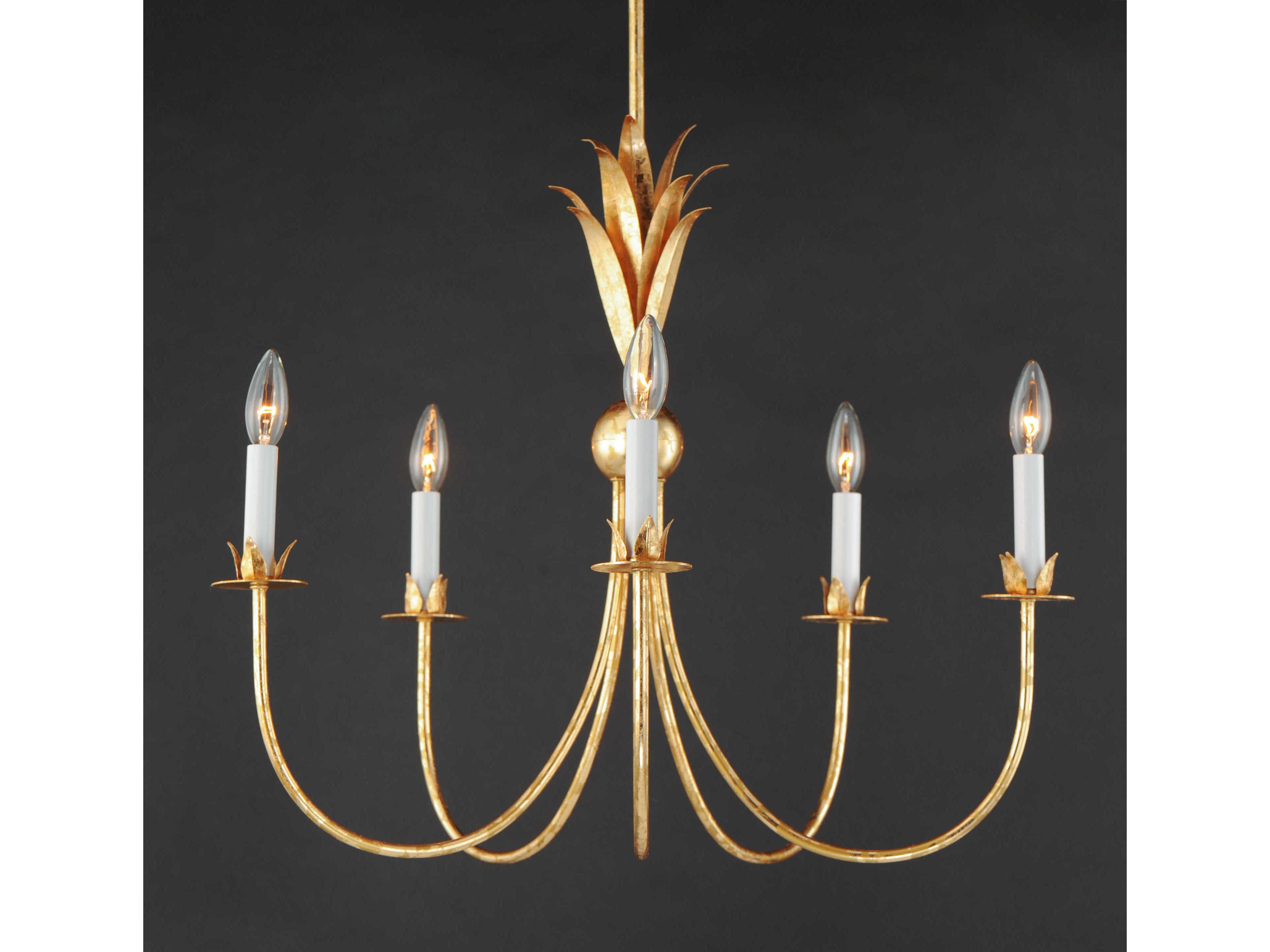 Maxim Lighting Paloma 5-Light Gold Leaf Candelabra Chandelier