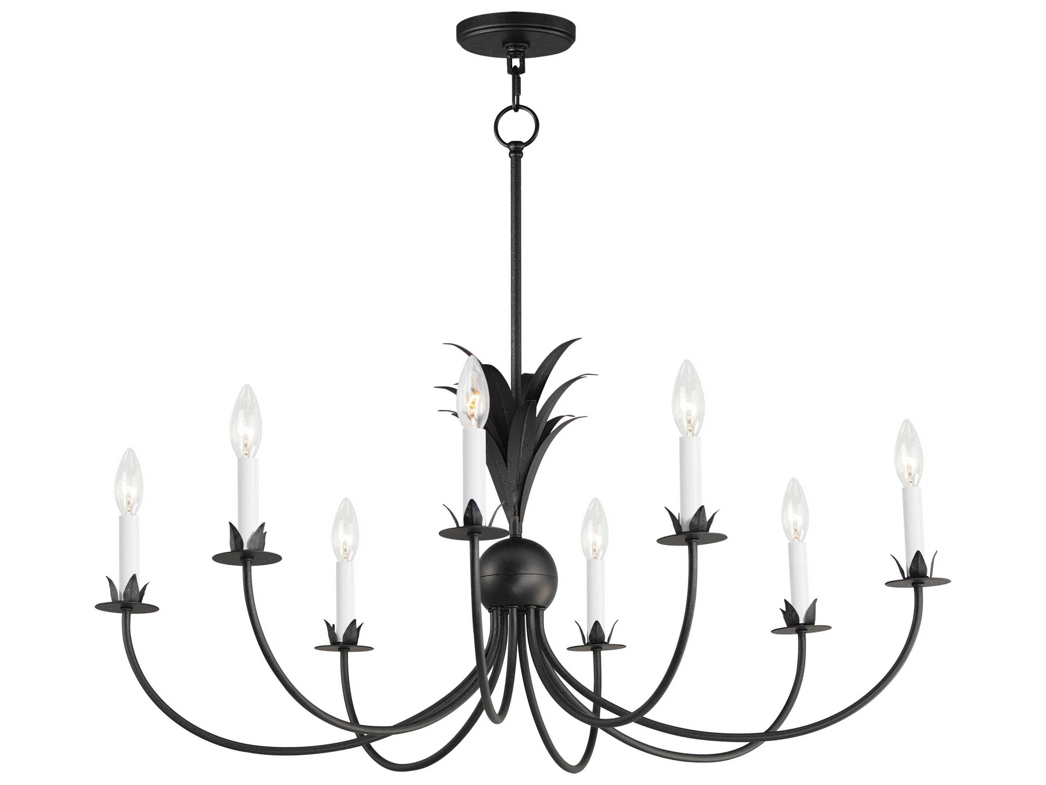 Maxim Lighting Paloma 8-Light Anthracite Black Candelabra Chandelier