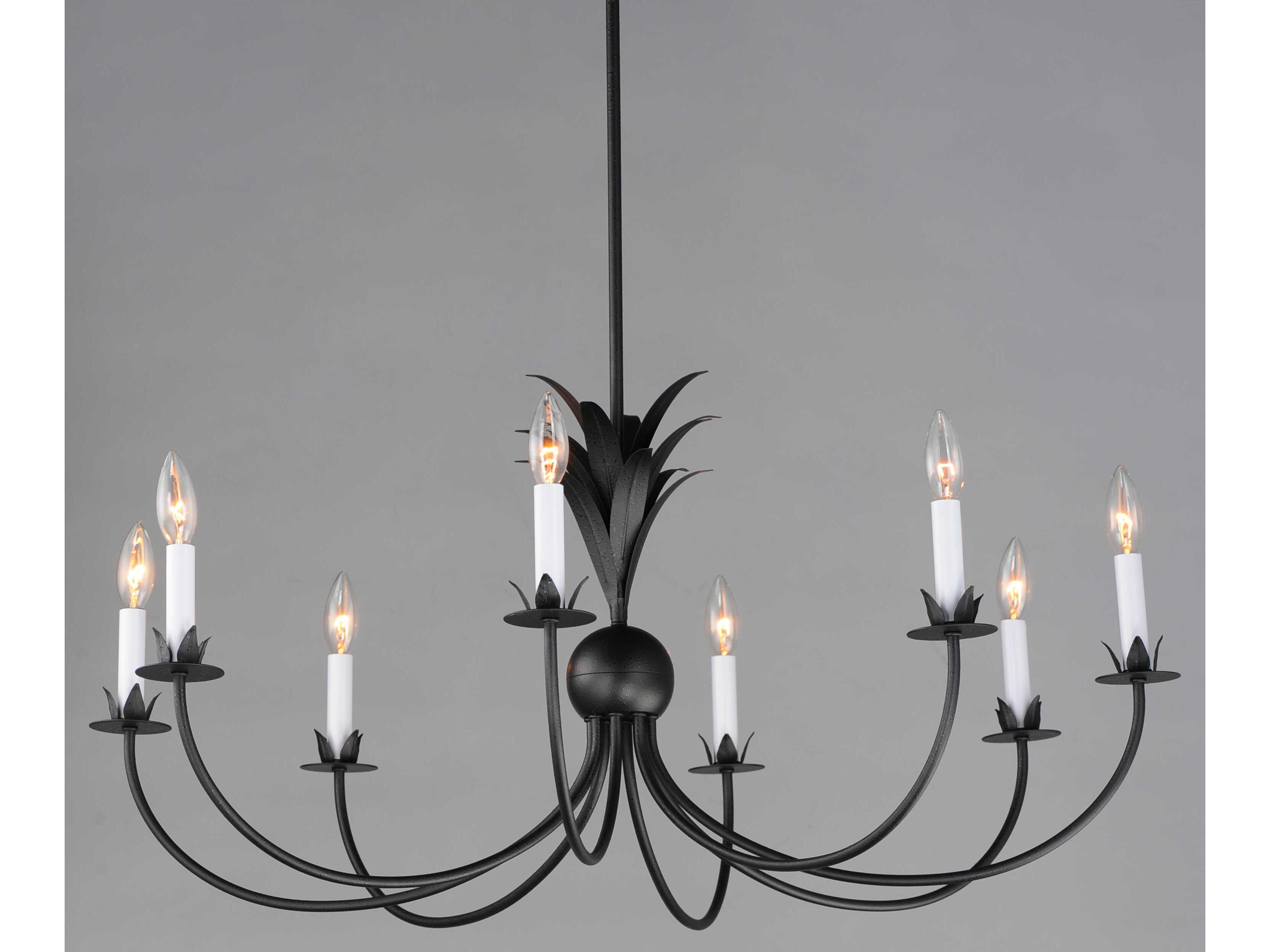Maxim Lighting Paloma 8-Light Anthracite Black Candelabra Chandelier
