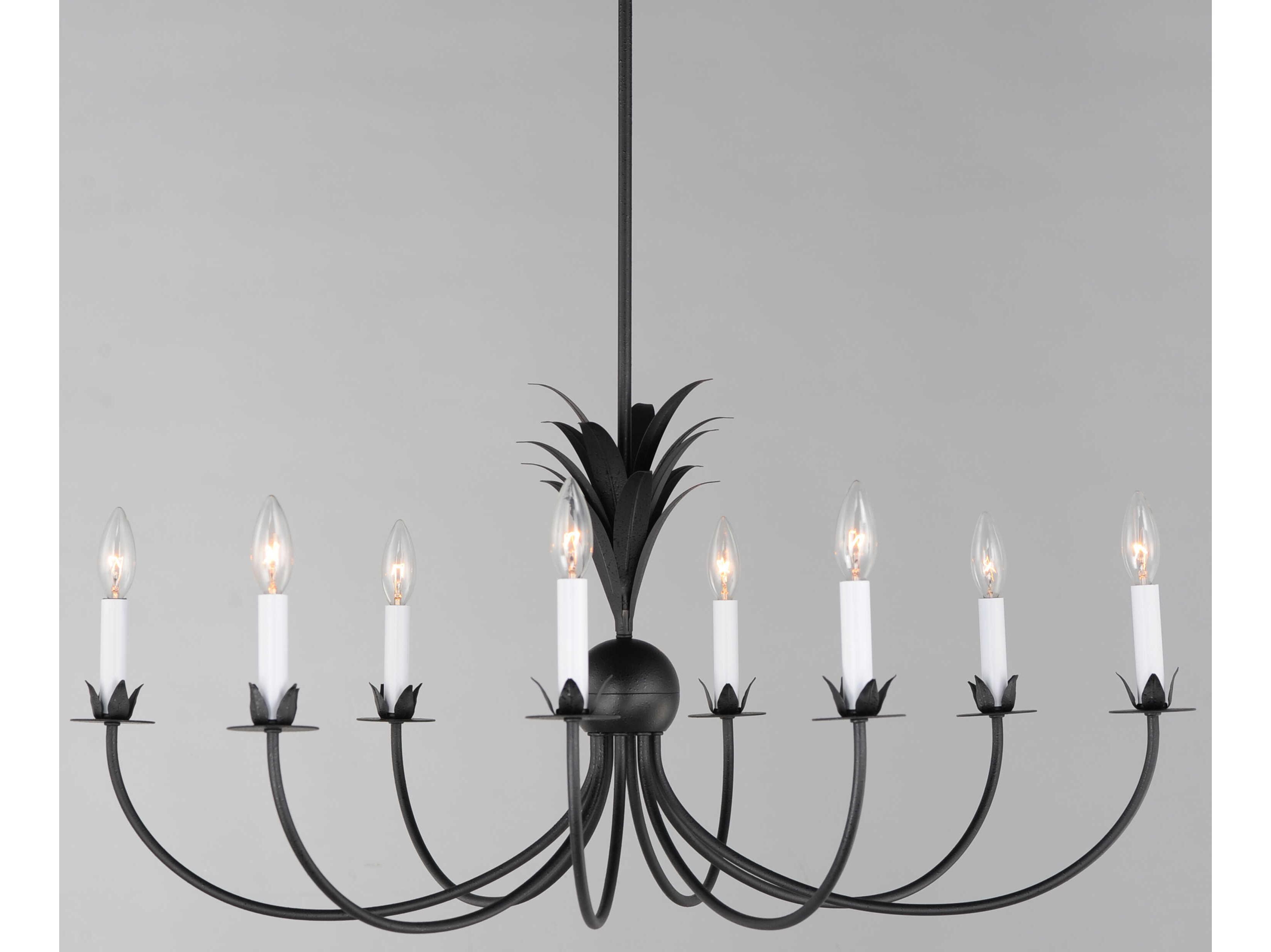 Maxim Lighting Paloma 8-Light Anthracite Black Candelabra Chandelier