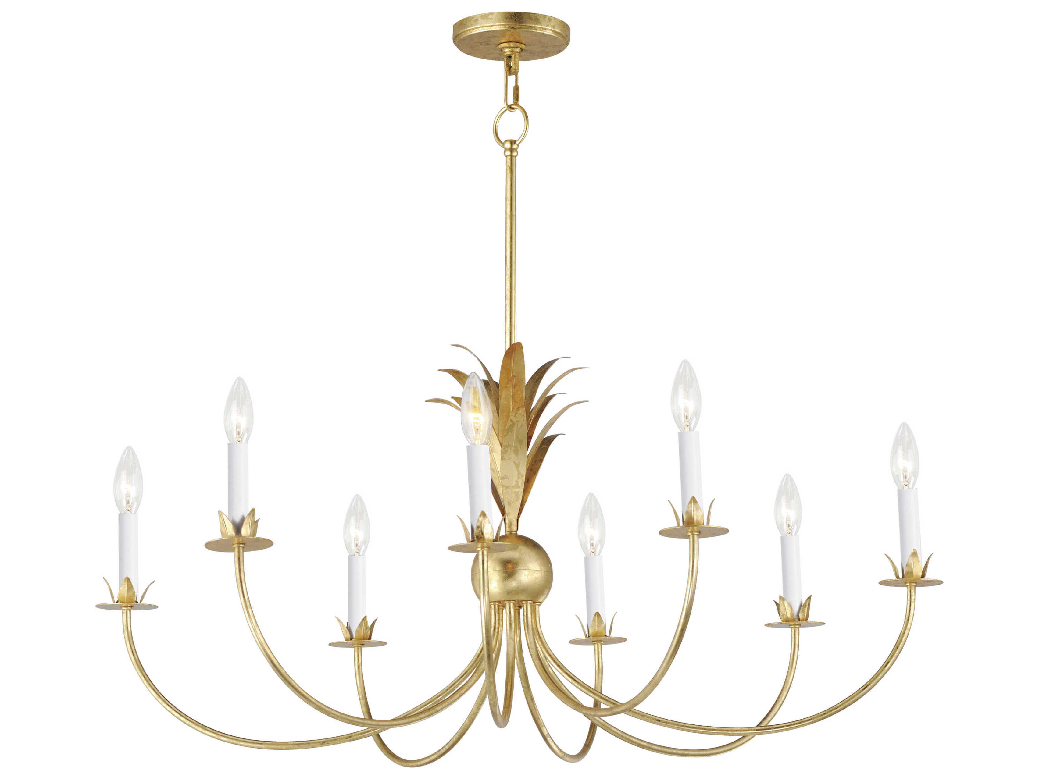 Maxim Lighting Paloma 8-Light Gold Leaf Candelabra Chandelier