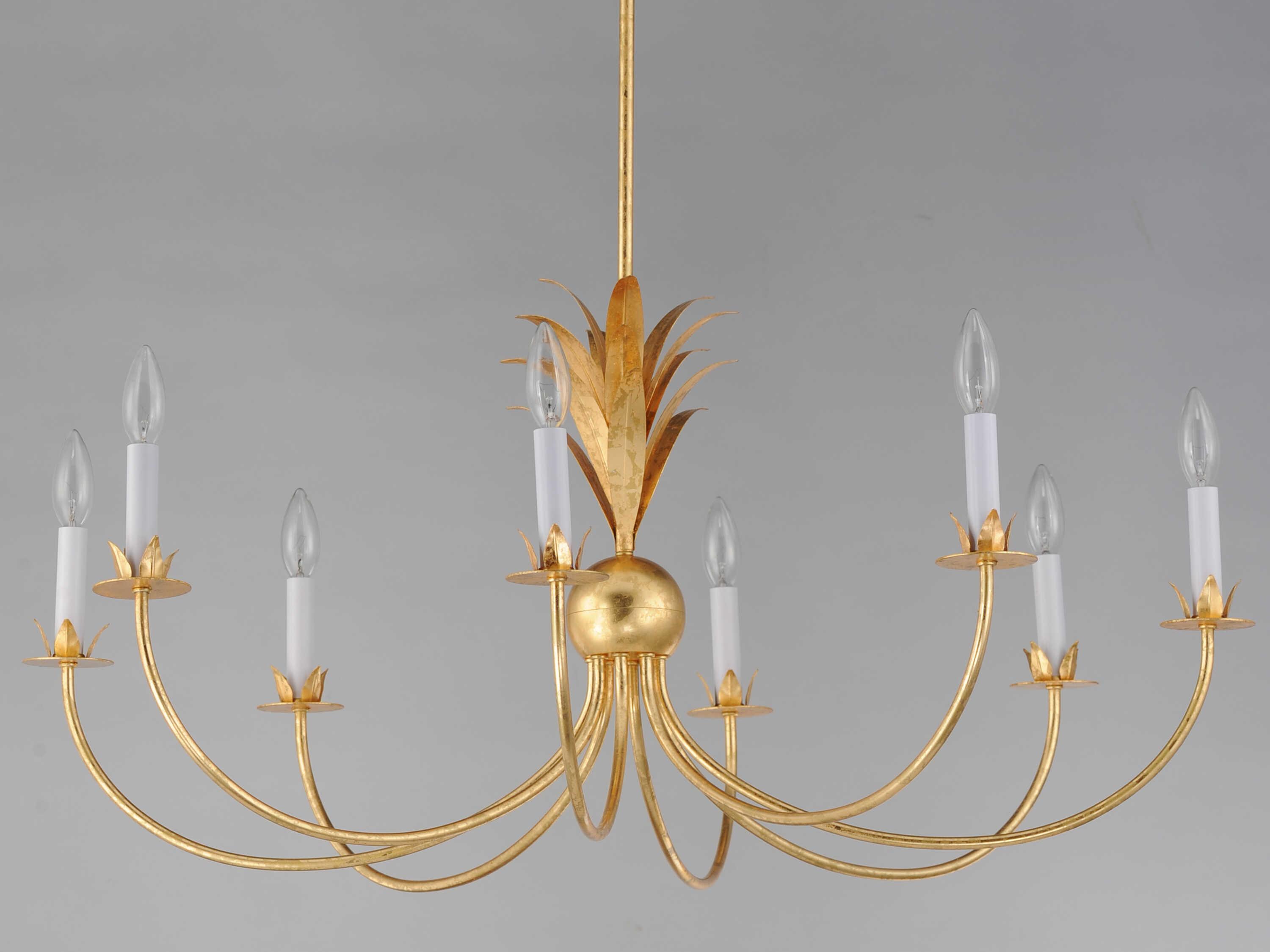Maxim Lighting Paloma 8-Light Gold Leaf Candelabra Chandelier