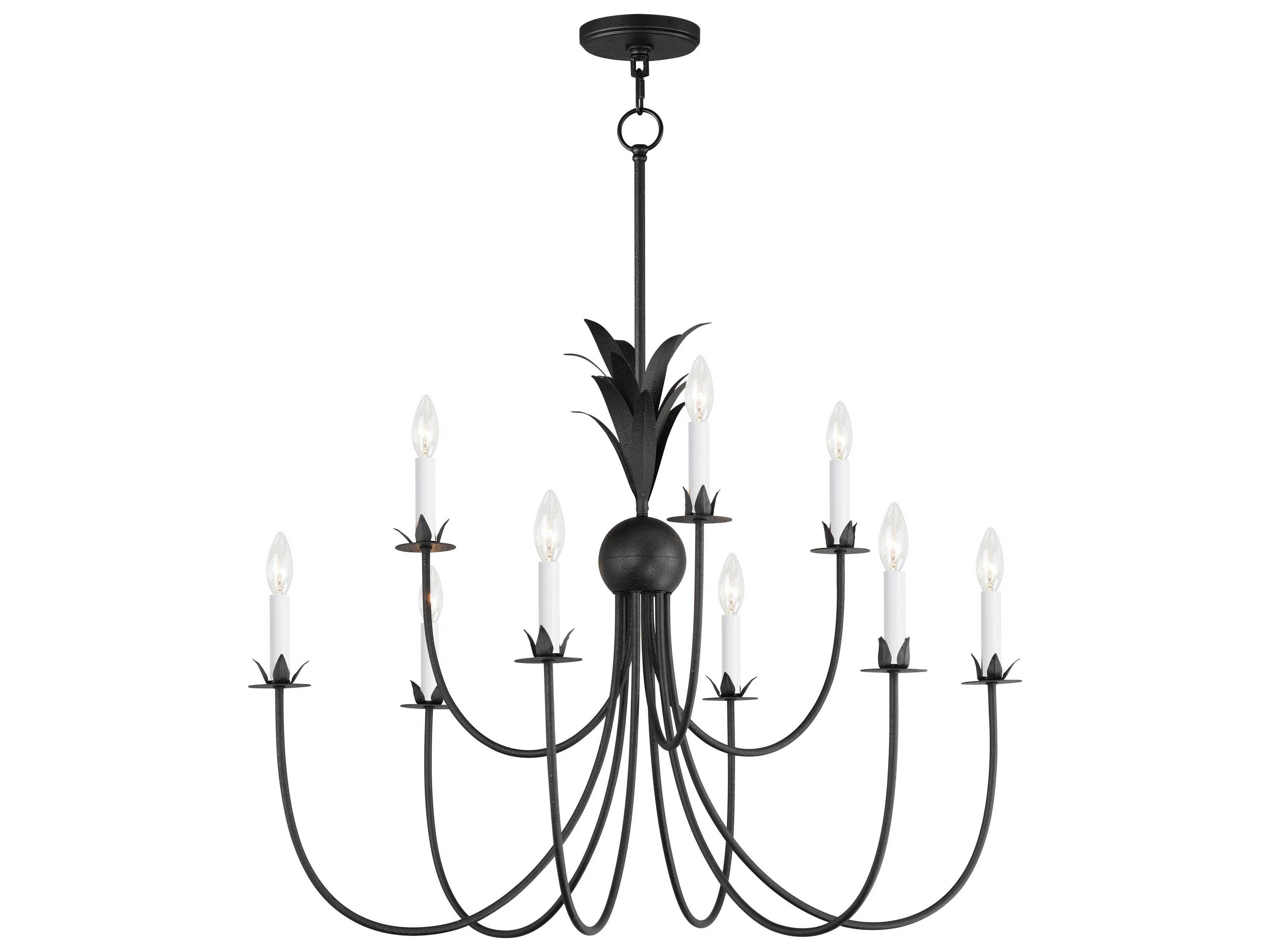 Maxim Lighting Paloma 9-Light Anthracite Black Candelabra Chandelier