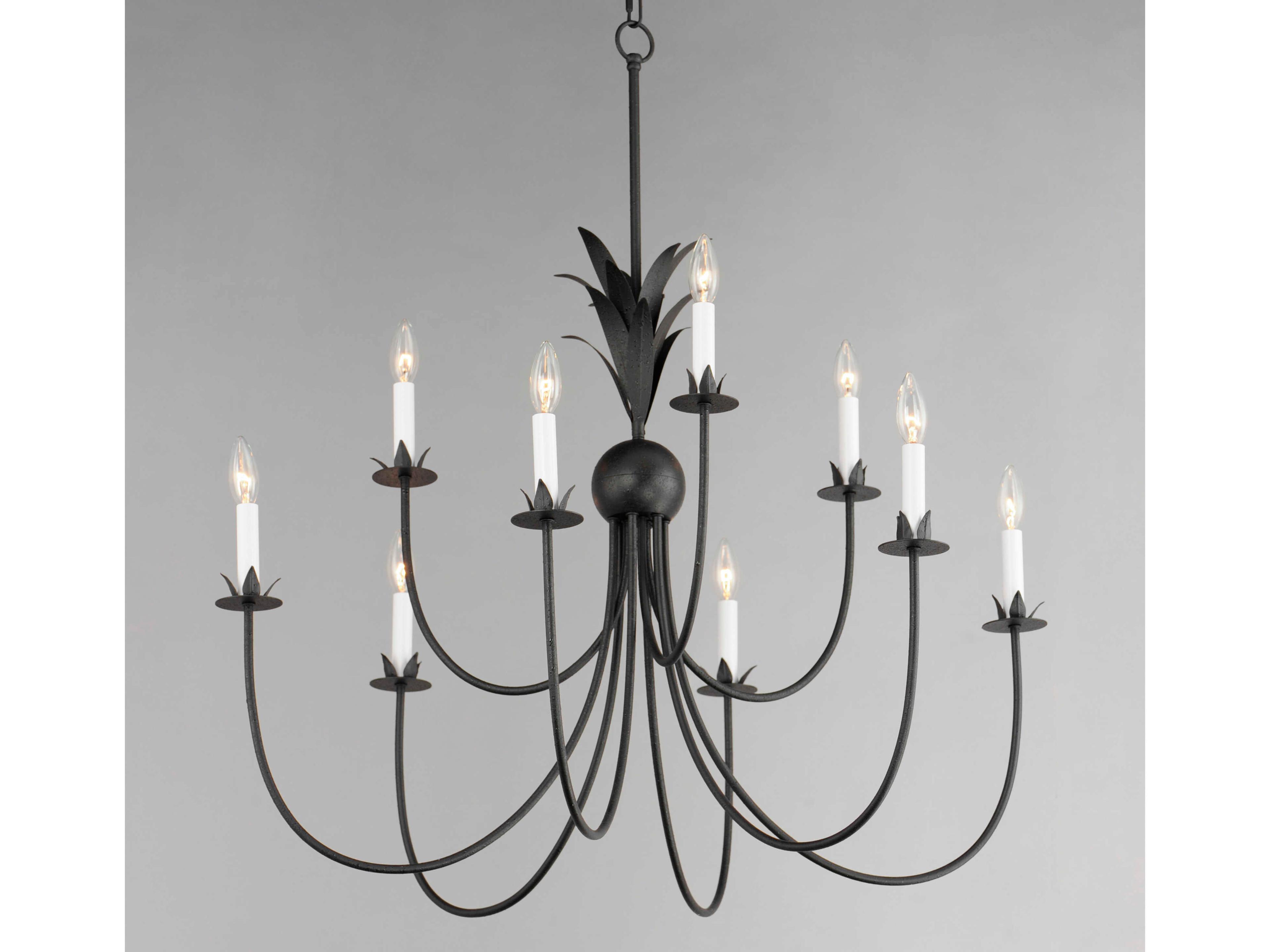 Maxim Lighting Paloma 9-Light Anthracite Black Candelabra Chandelier