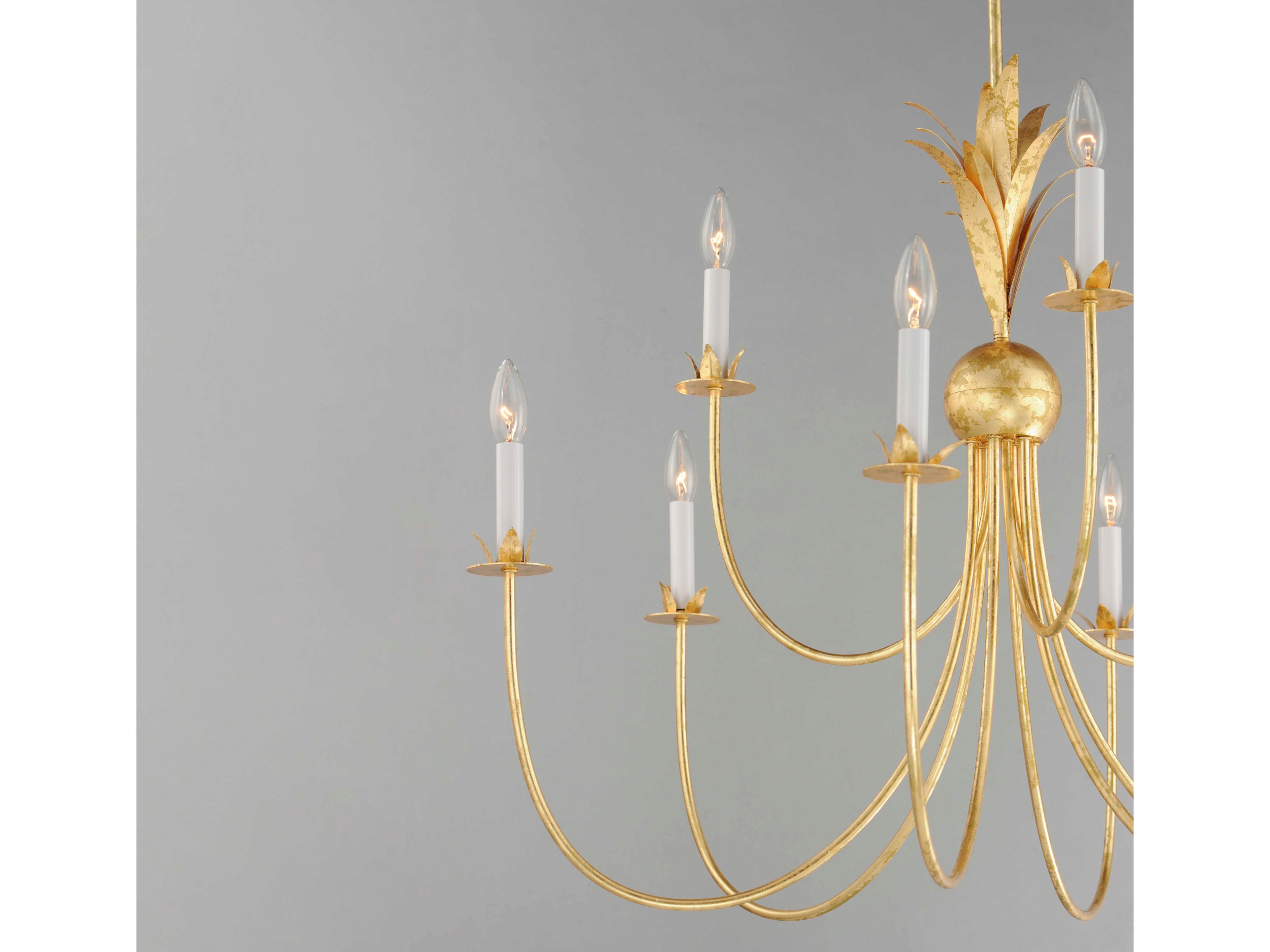 Maxim Lighting Paloma 9-Light Gold Leaf Candelabra Chandelier