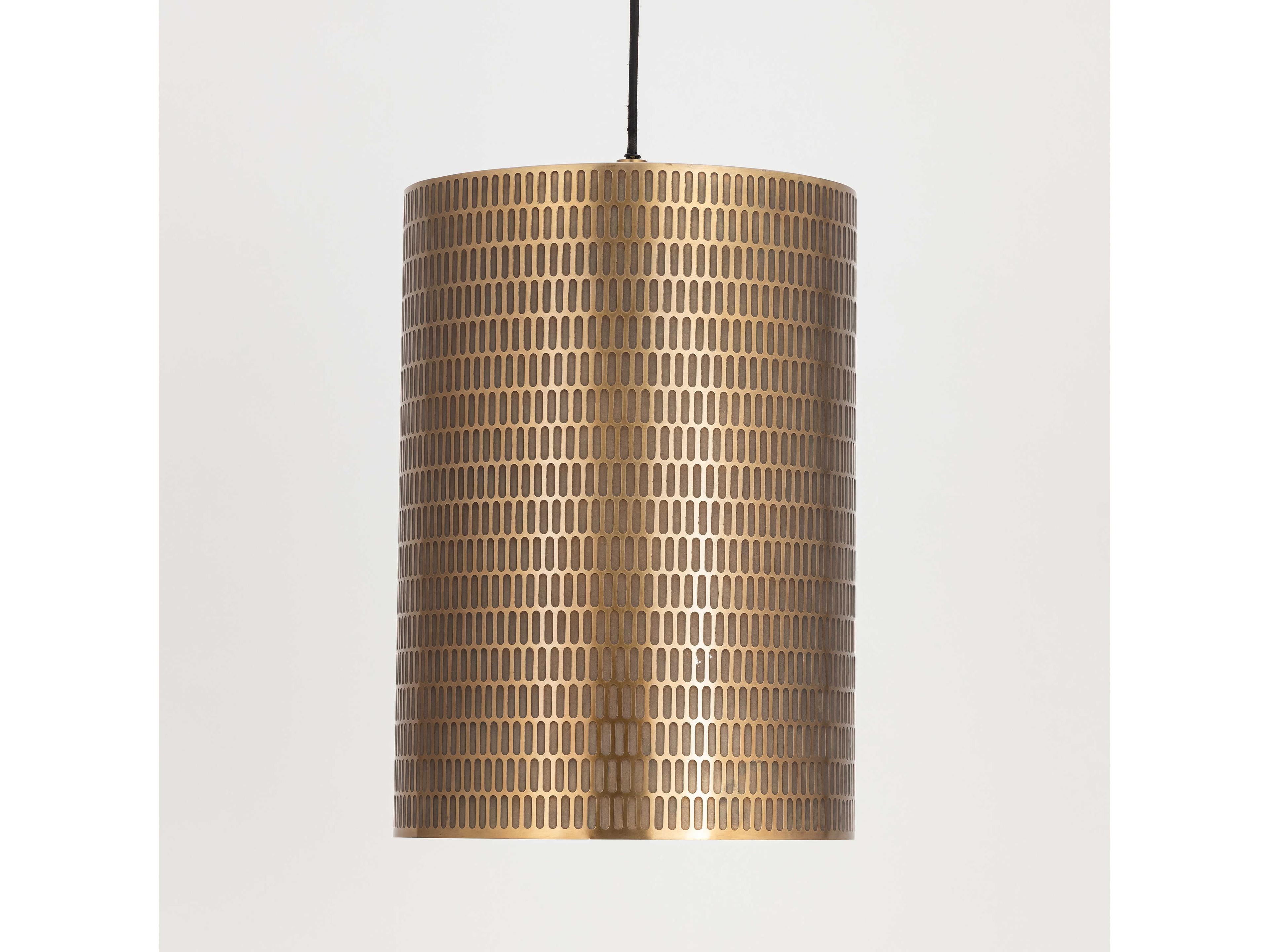 Maxim Lighting Shaka 1-Light Weathered Brass Cylinder Pendant
