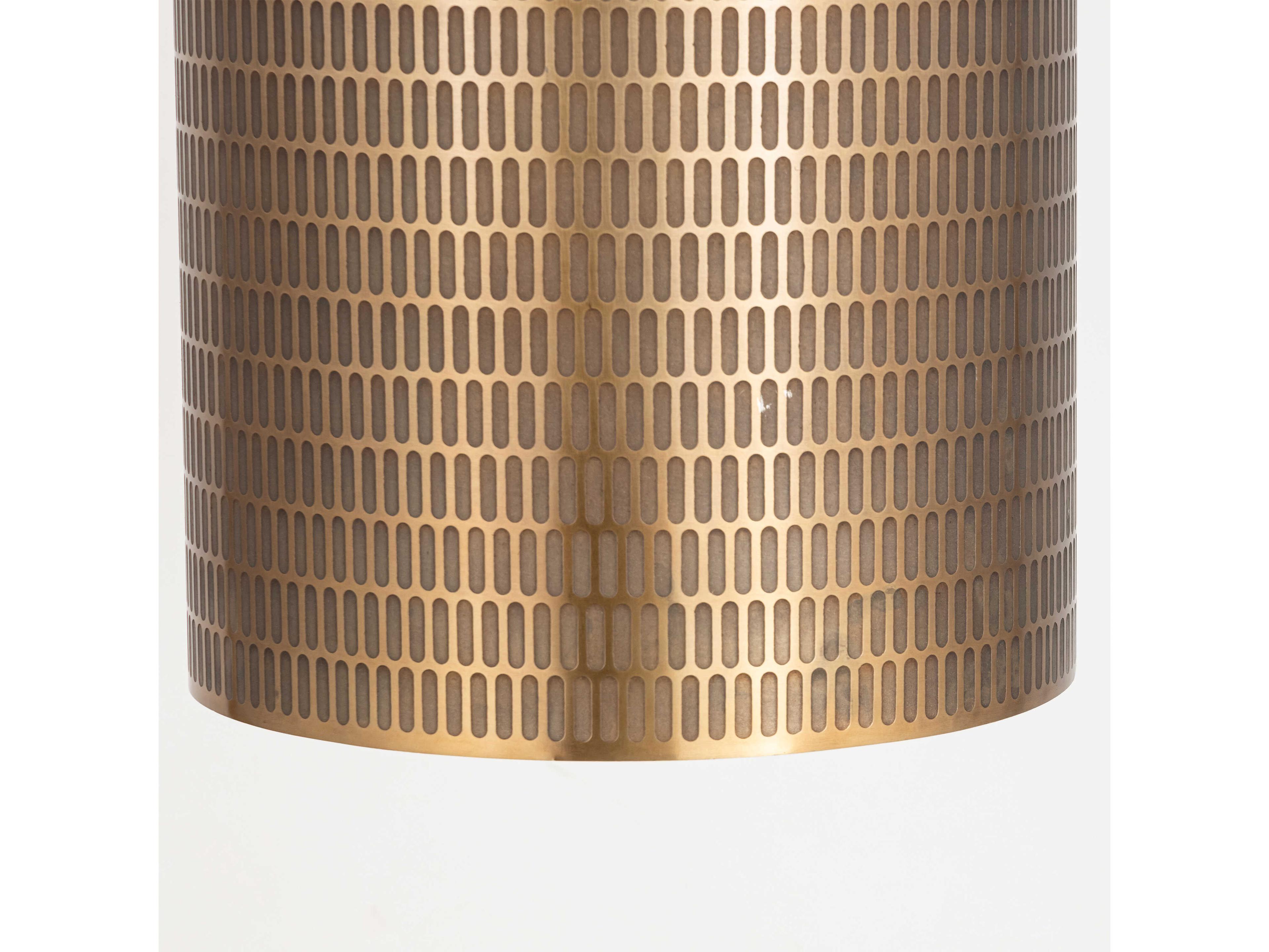 Maxim Lighting Shaka 1-Light Weathered Brass Cylinder Pendant