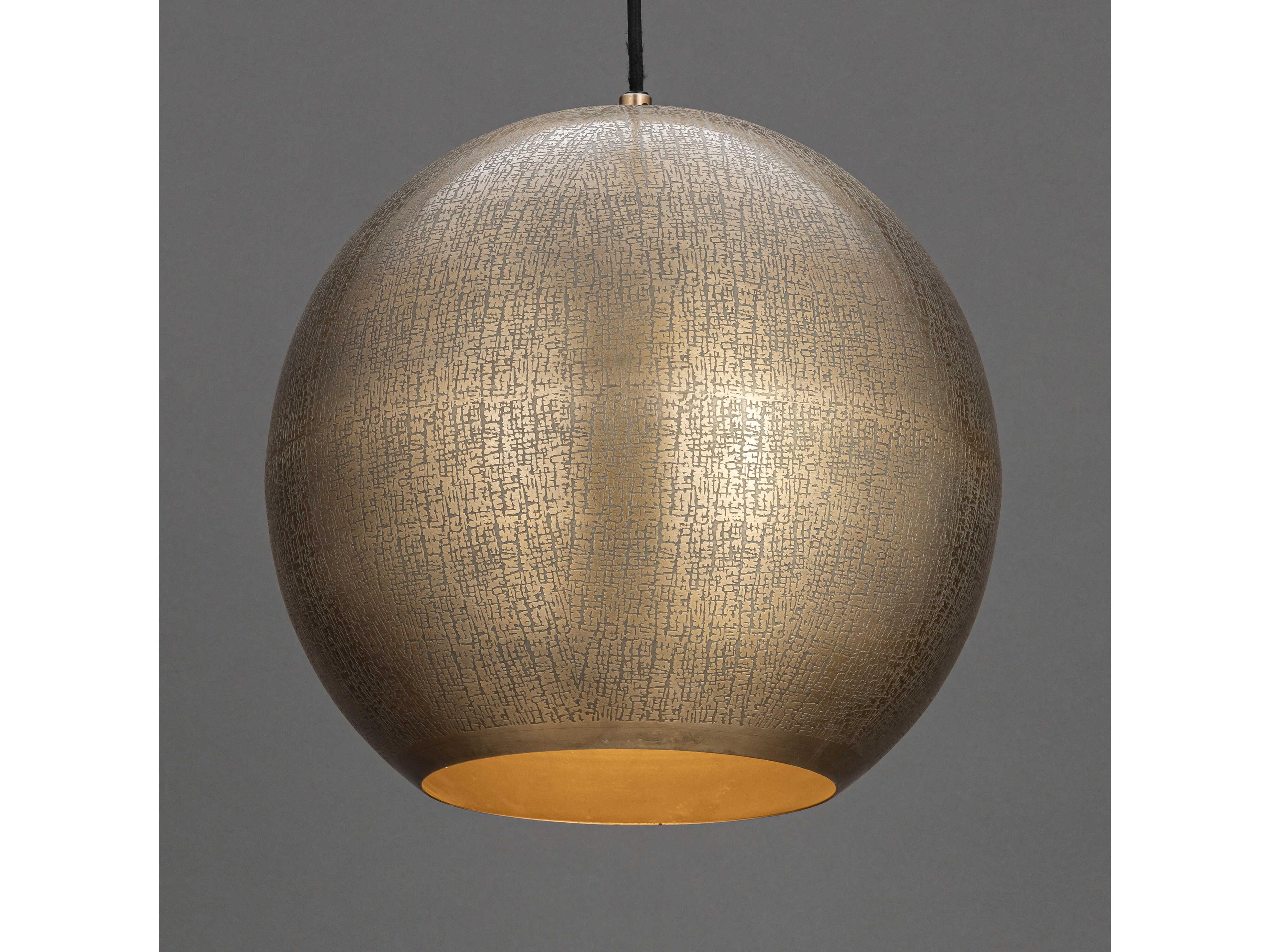 Maxim Lighting Aurelia 1-Light Weathered Brass Globe Pendant