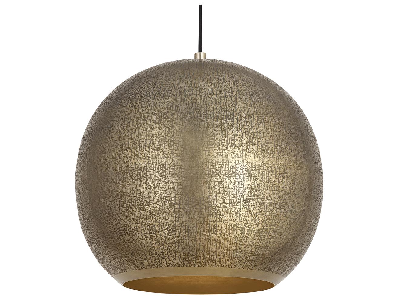 Maxim Lighting Aurelia 1-Light Weathered Brass Pendant